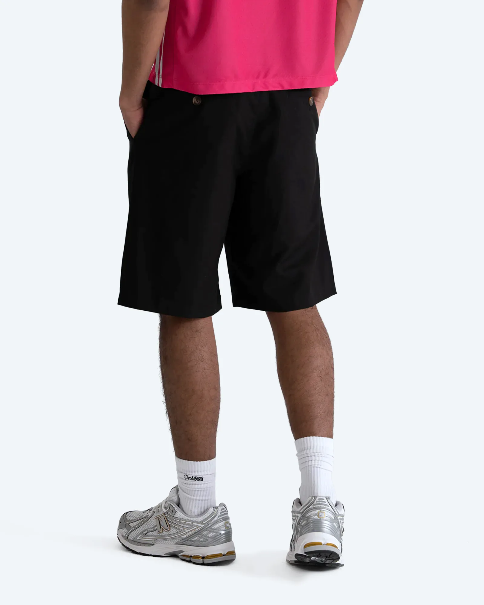 Prohibited Pleated Shorts Black
