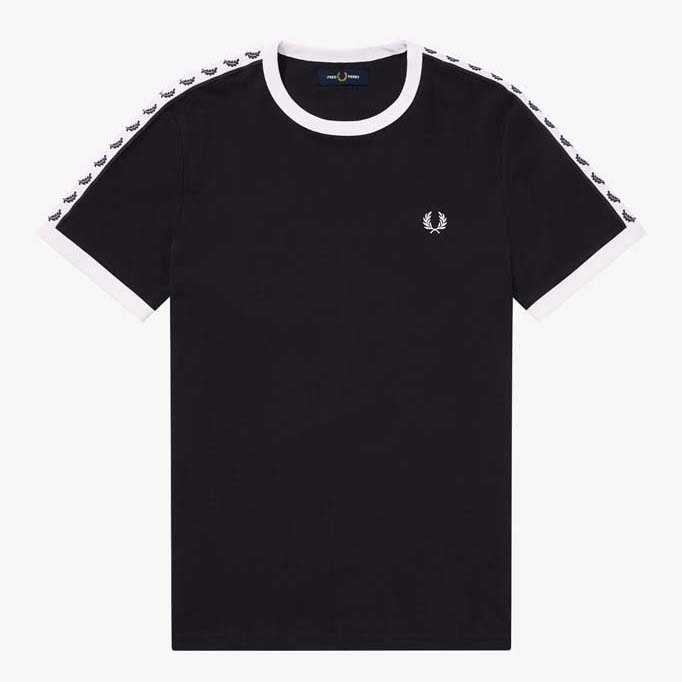 Fred Perry Taped Ringer T-Shirt Black