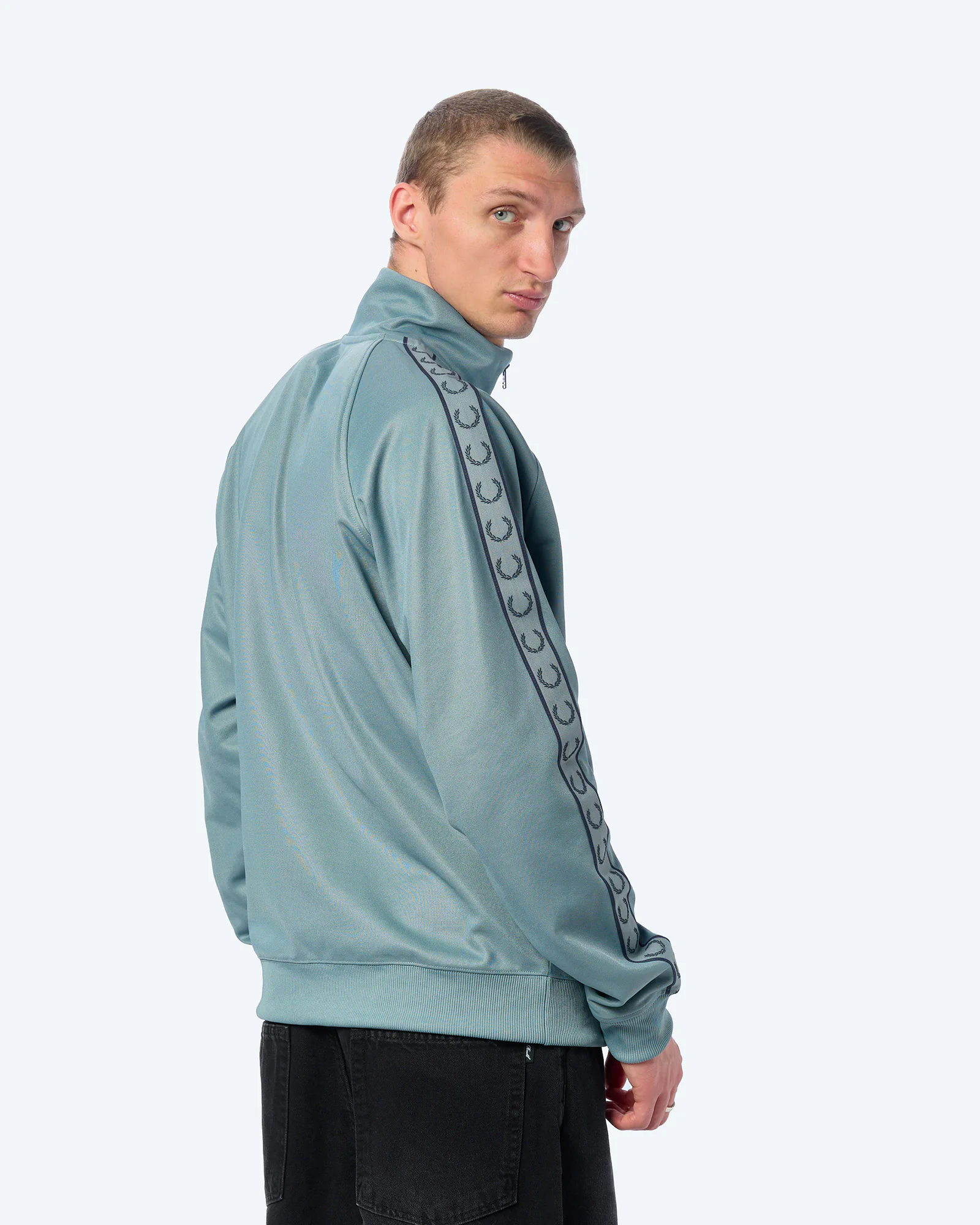 Fred Perry Contrast Tape Track Jacket Stockport Blue/Navy Fred Perry Contrast Tape Track Jacket Stockport Blue/Navy