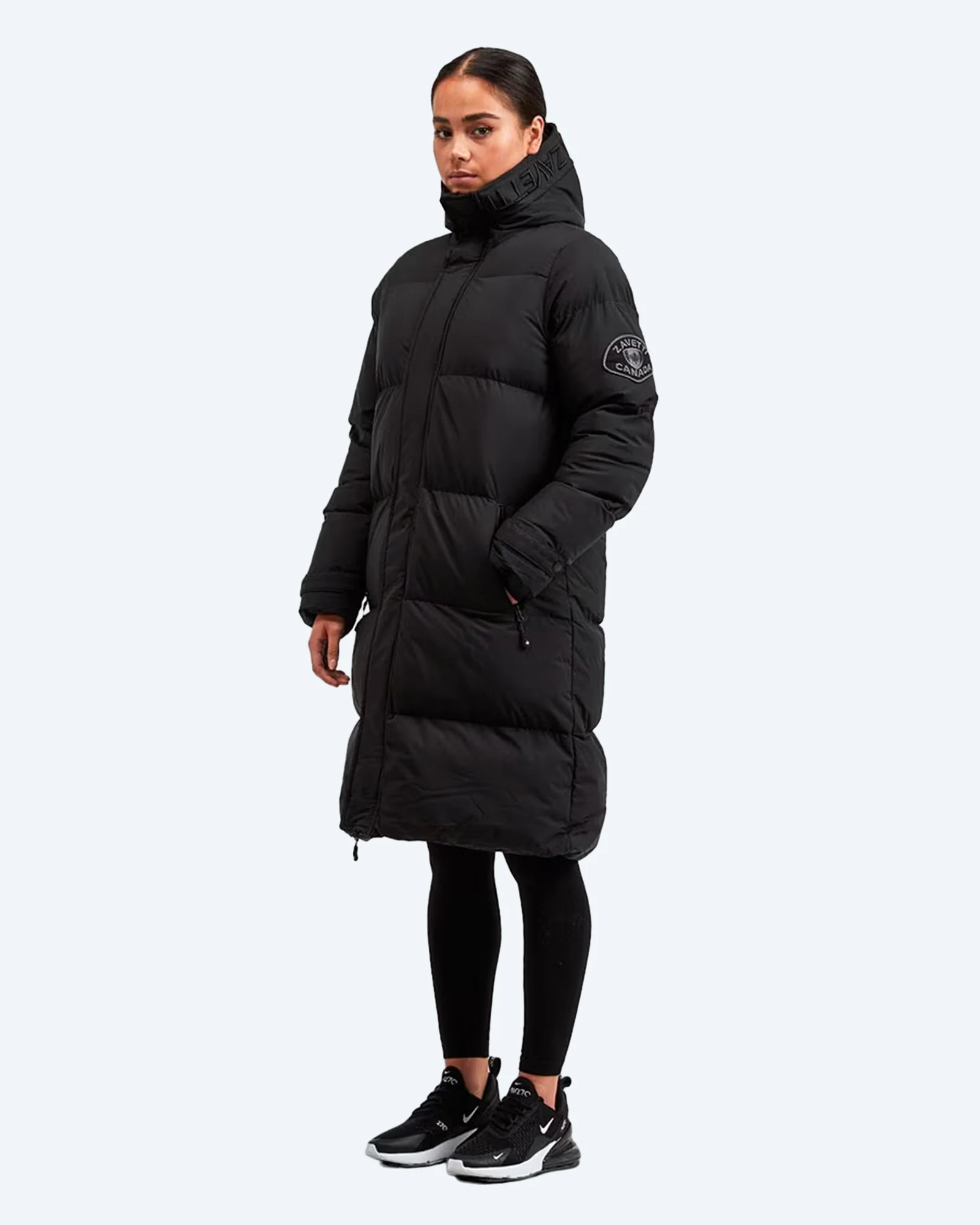 W Alora Longline Puffer Jacket Black