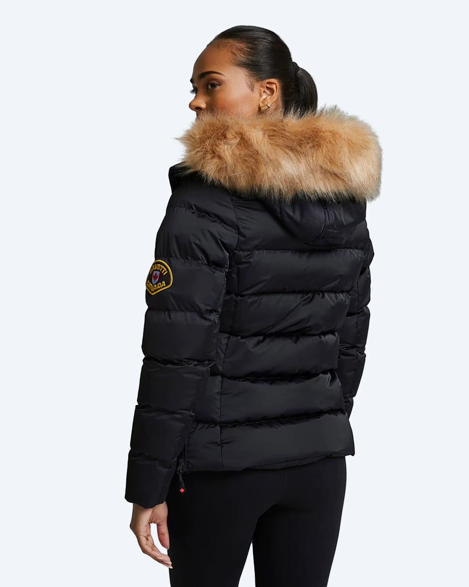 Zavetti Canada Virna Slimline Puffer Jacket Black