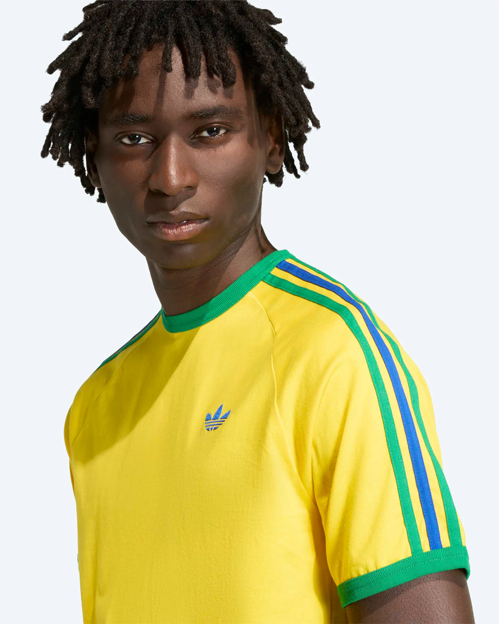 Originals 3-Stripes T-Shirt Eqt Yellow/Green/Collegiate Royal