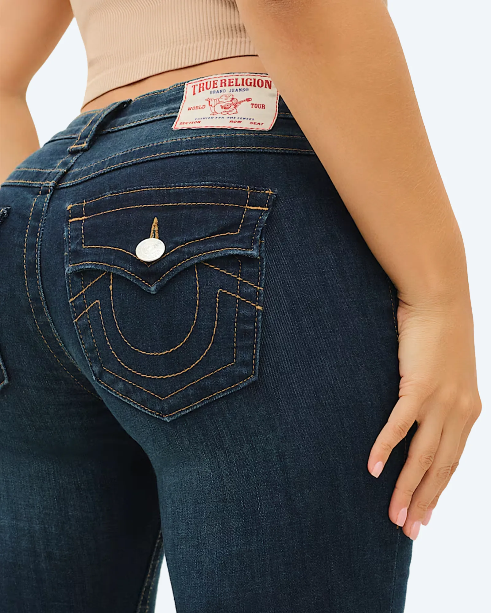 JOEY Mid Rise Flare Flap INDIGO UPGRADE