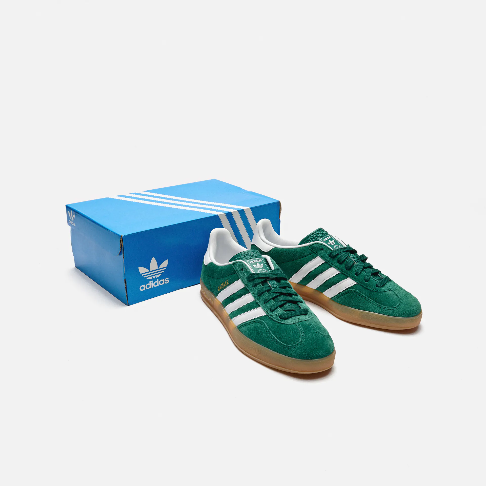 adidas Originals Gazelle Indoor Sneaker Collegiate Green/Footwear White/Gum adidas Originals Gazelle Indoor Sneaker Collegiate Green/Footwear White/Gum