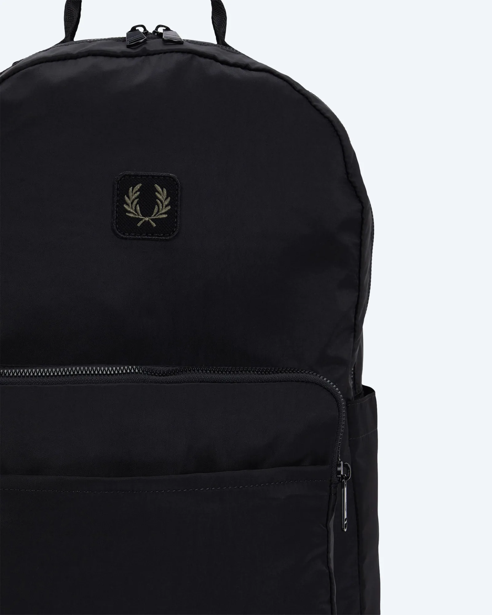 Crinkle Nylon Backpack Black