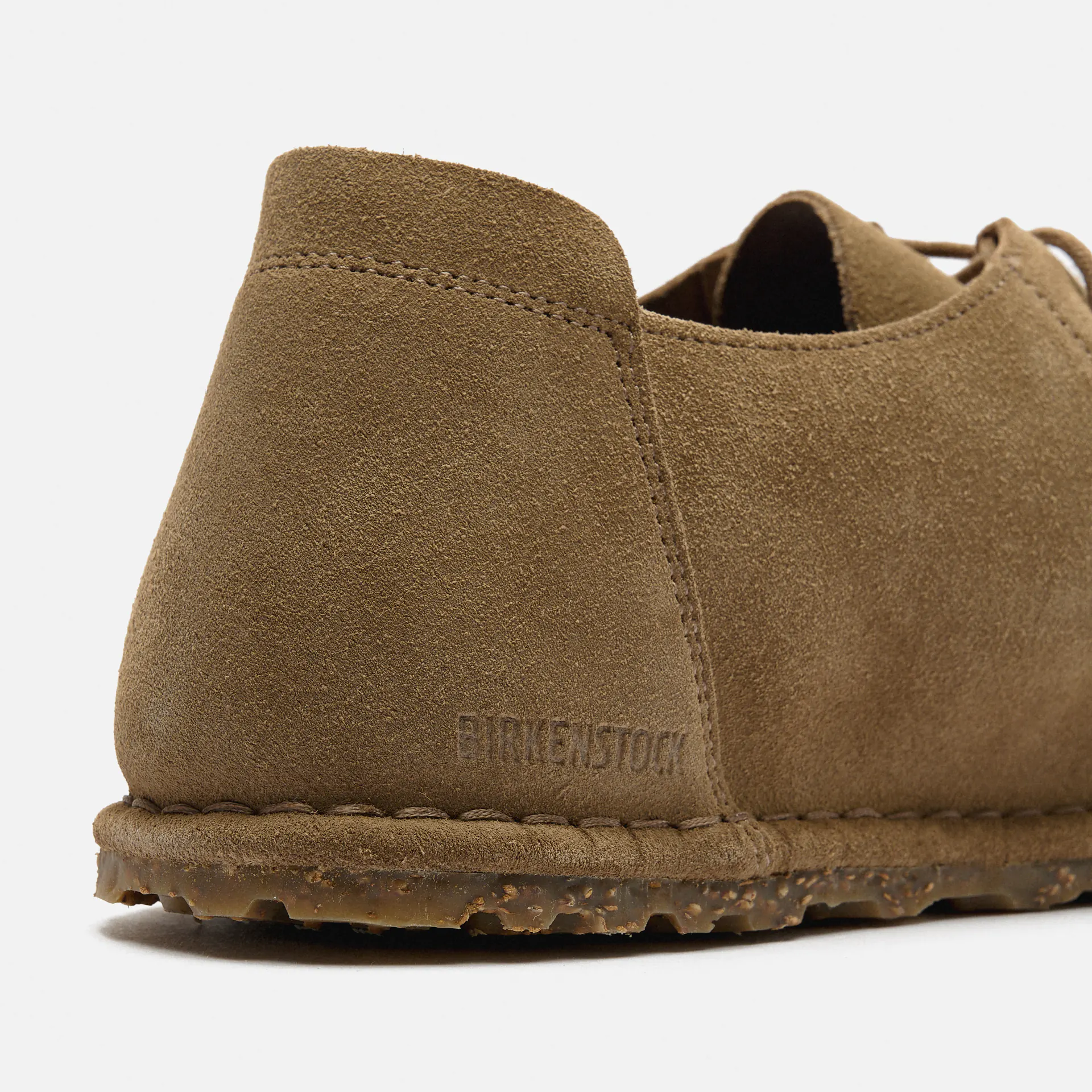 Birkenstock Utti Lace Suede Leather Shoes Grey Taupe 