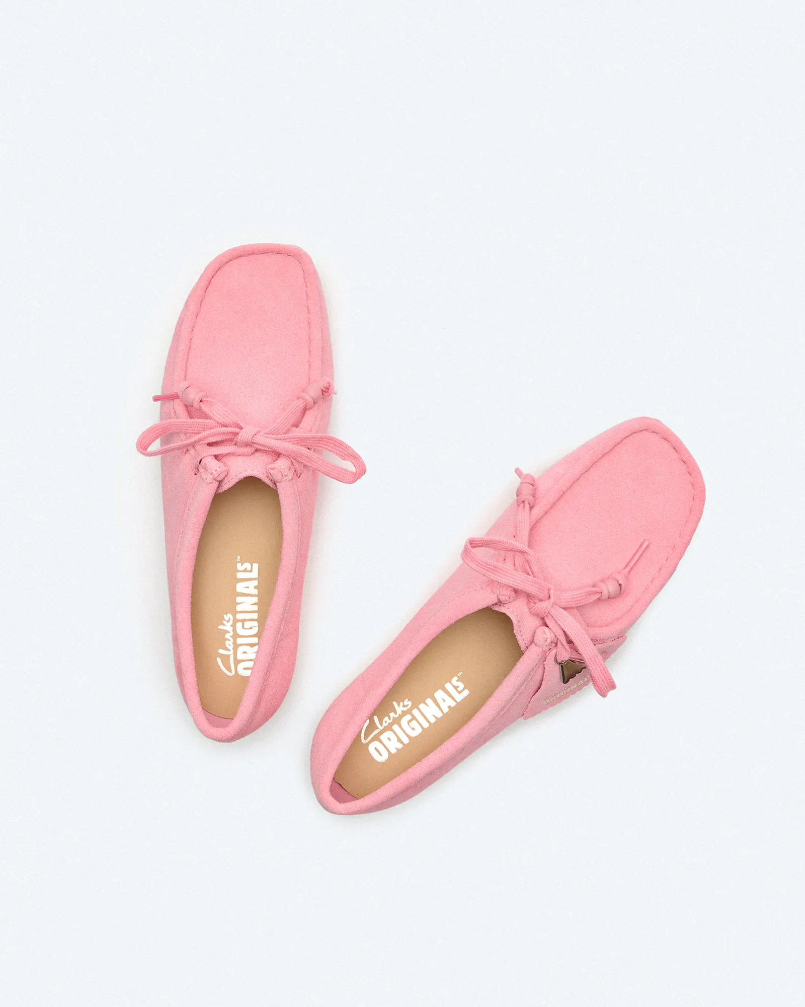 Clarks Women's Wallabee Suede Shoes Candy Pink