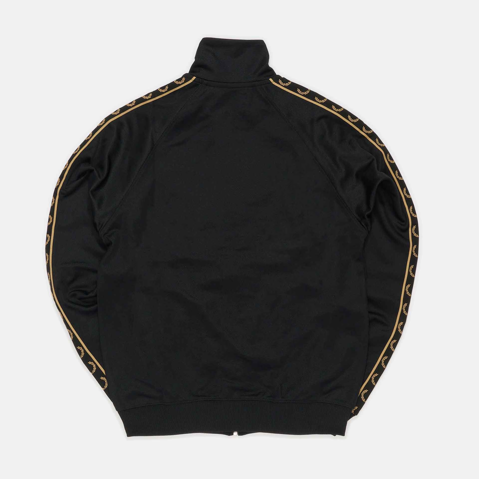 Fred Perry Contrast Tape Track Jacket Black/Warmstone