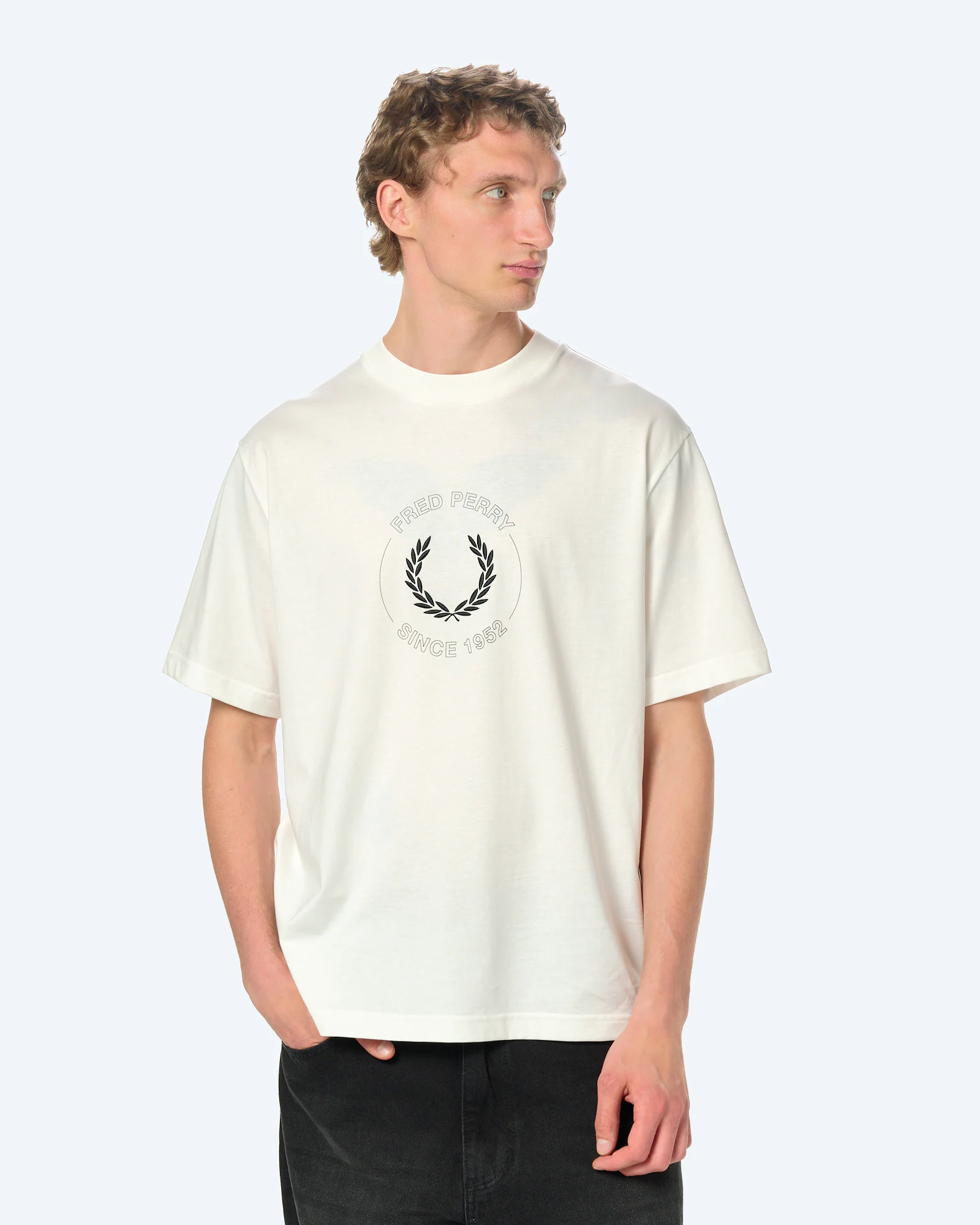 Fred Perry Circle Graphic T-Shirt White 