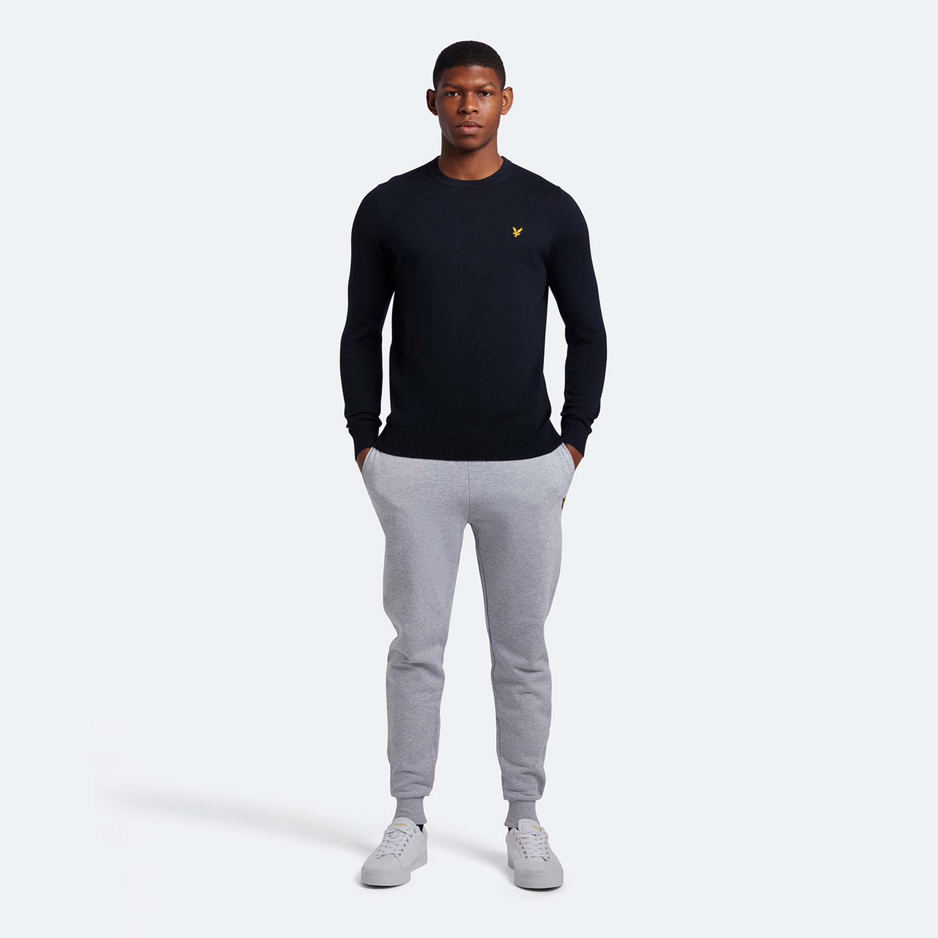 Lyle & Scott Crew Neck Cotton Merino Dark Navy