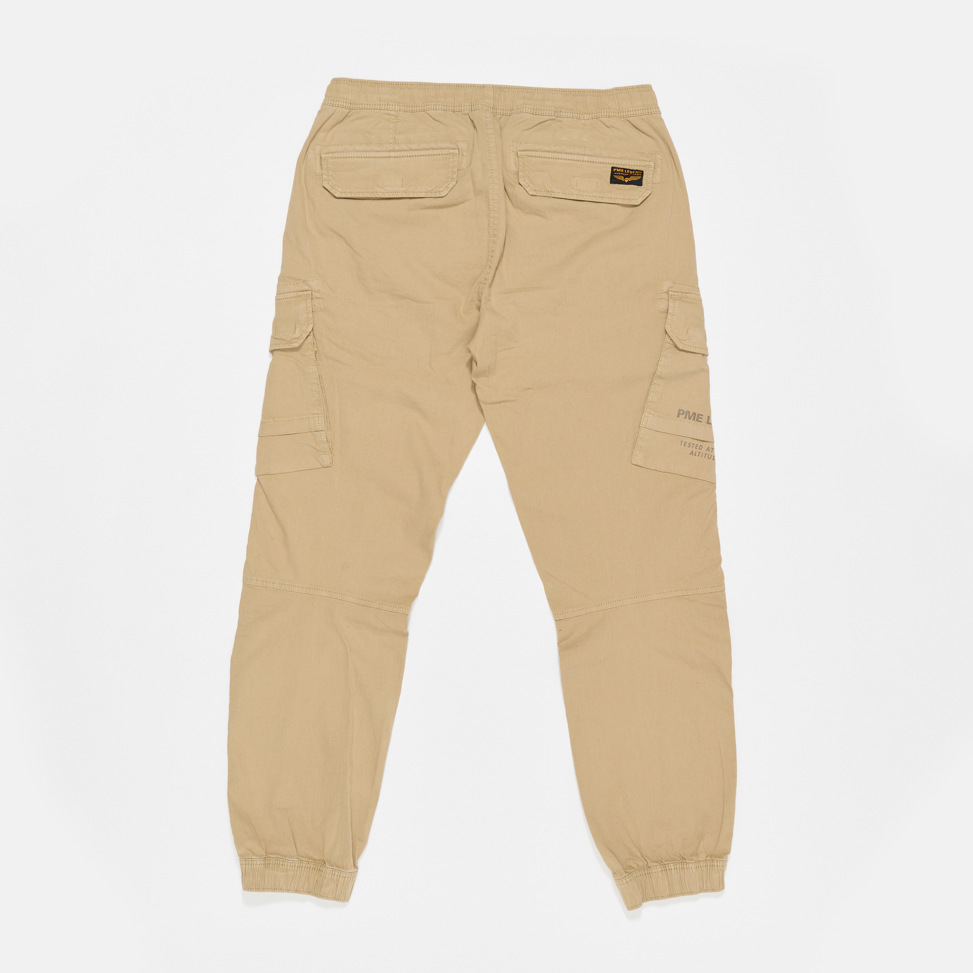 PME Legend Stretch Cotton Linen Cargo Pants Beige