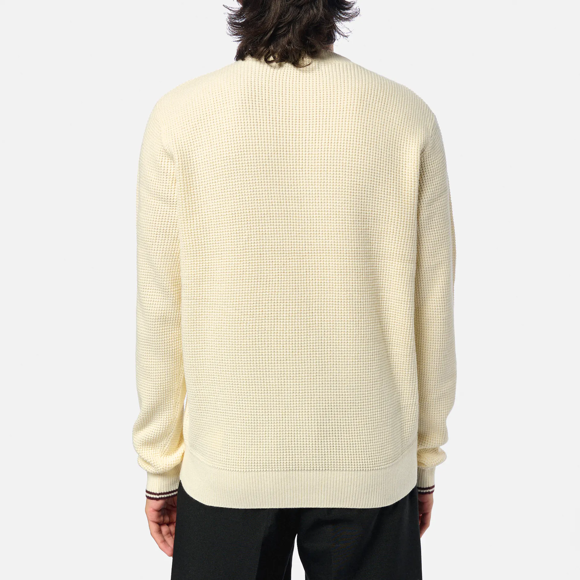 Fred Perry Waffle Stitch Jumper Ecru