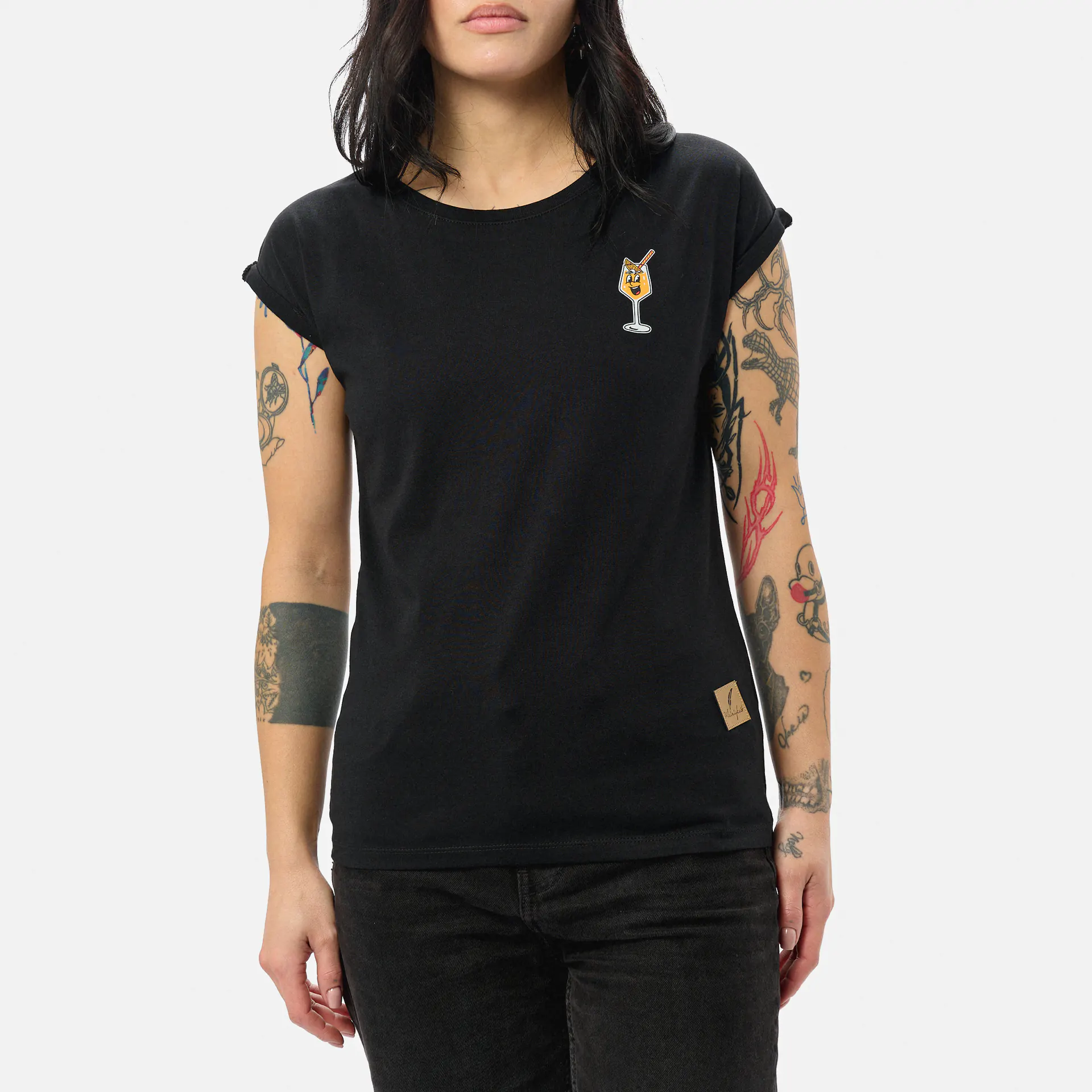 Kleinigkeit Görls Normalfit T-Shirt Happy Spritz Black