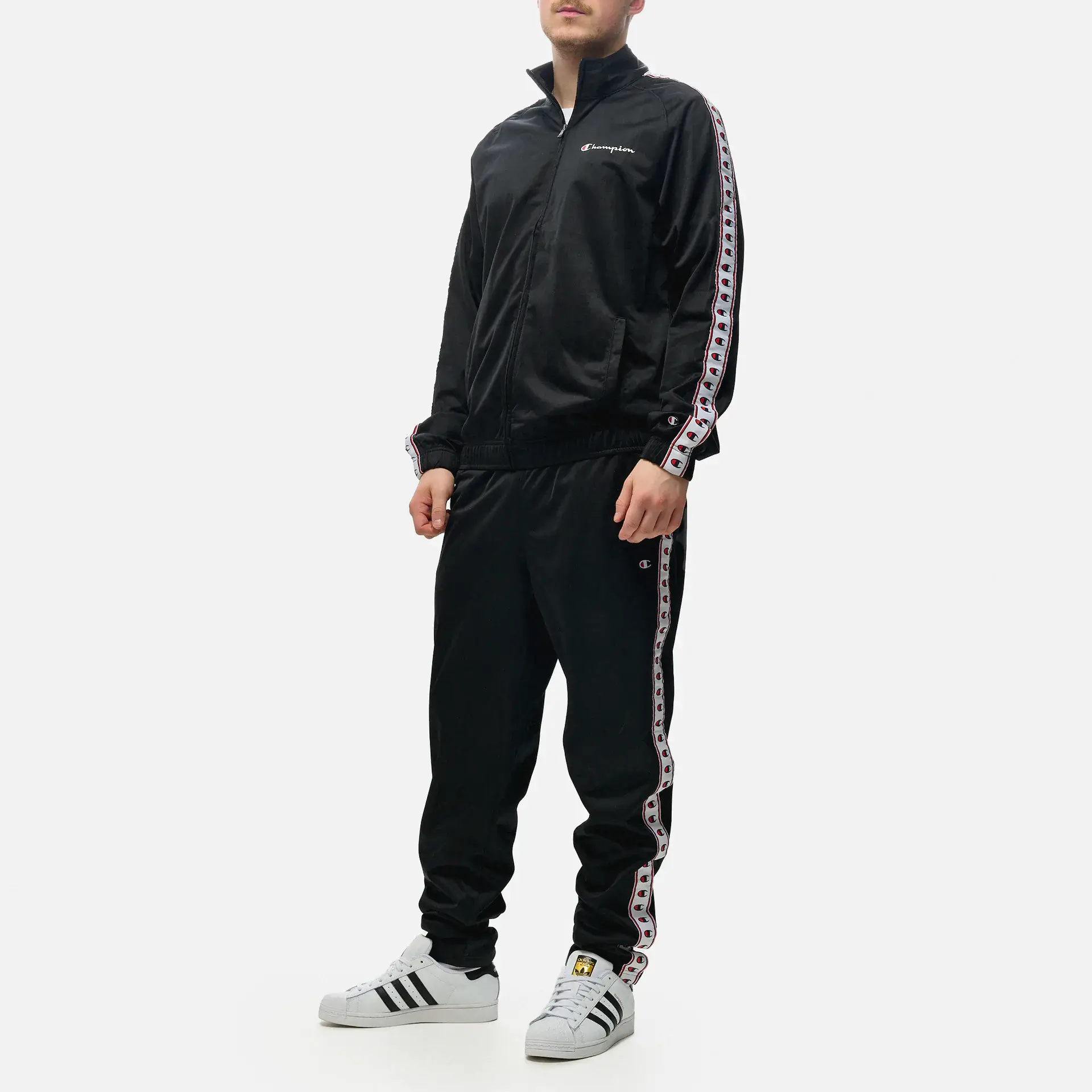 Champion Tape Tracksuit Black