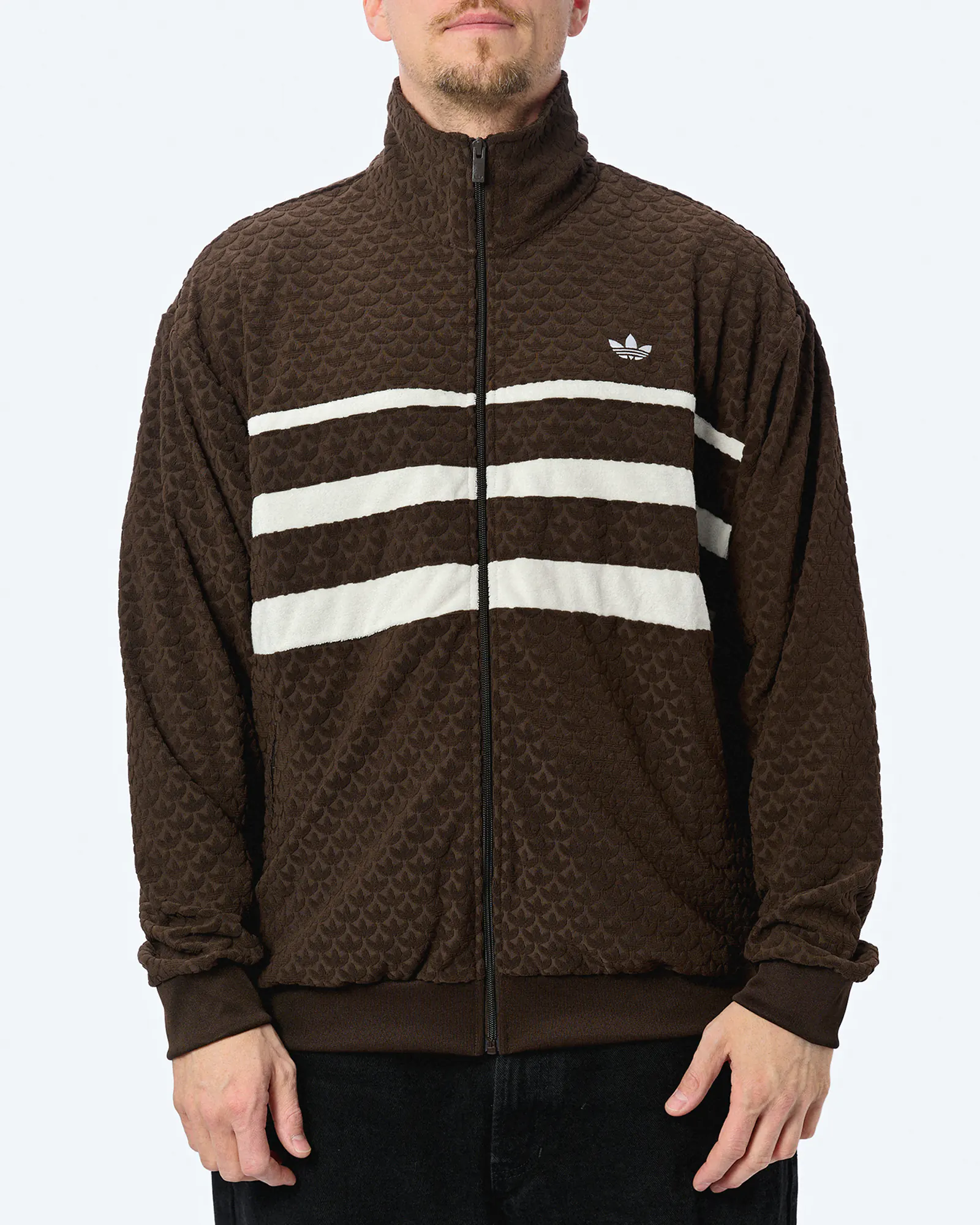 adidas Originals Monogram Track Jacket Dark Brown adidas Originals Monogram Track Jacket Dark Brown