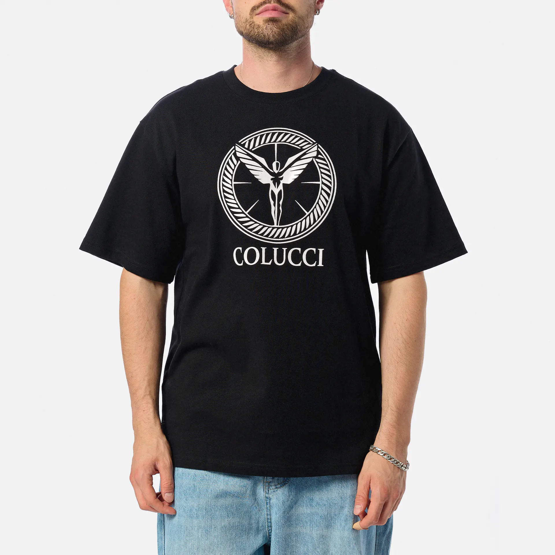 Colucci Logo T-Shirt Ikarus Circle Black/White