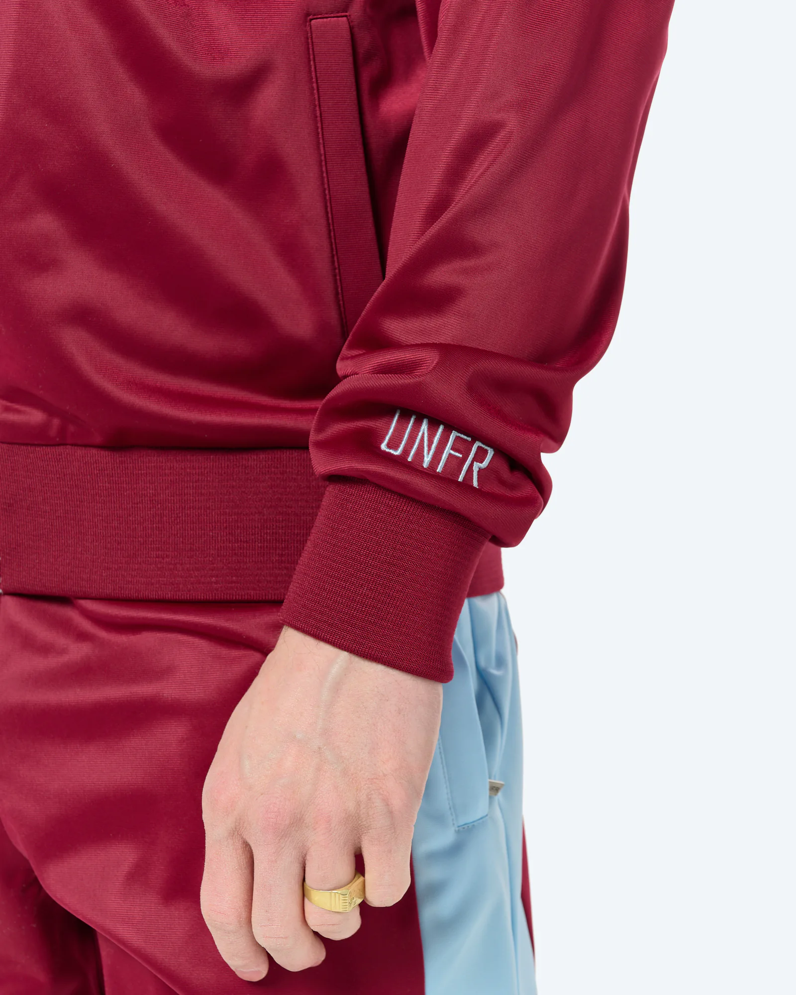 Unfair Athletics DMWU Tracktop Burgundy/Skyblue
