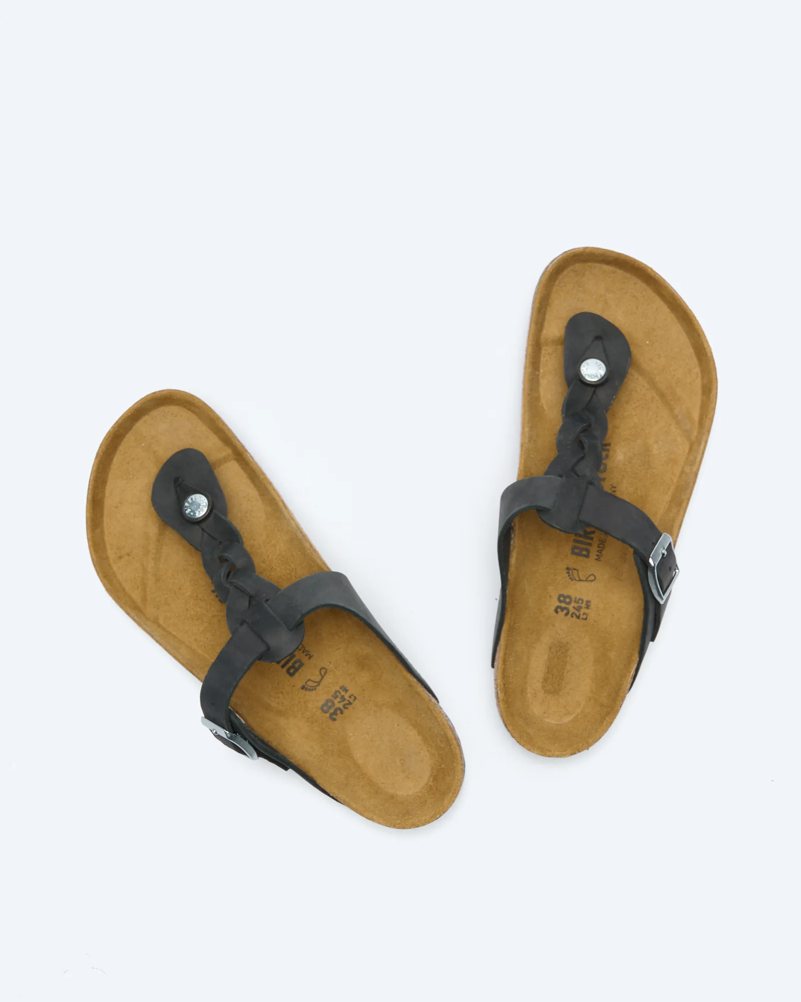 Gizeh Braided Sandals Black
