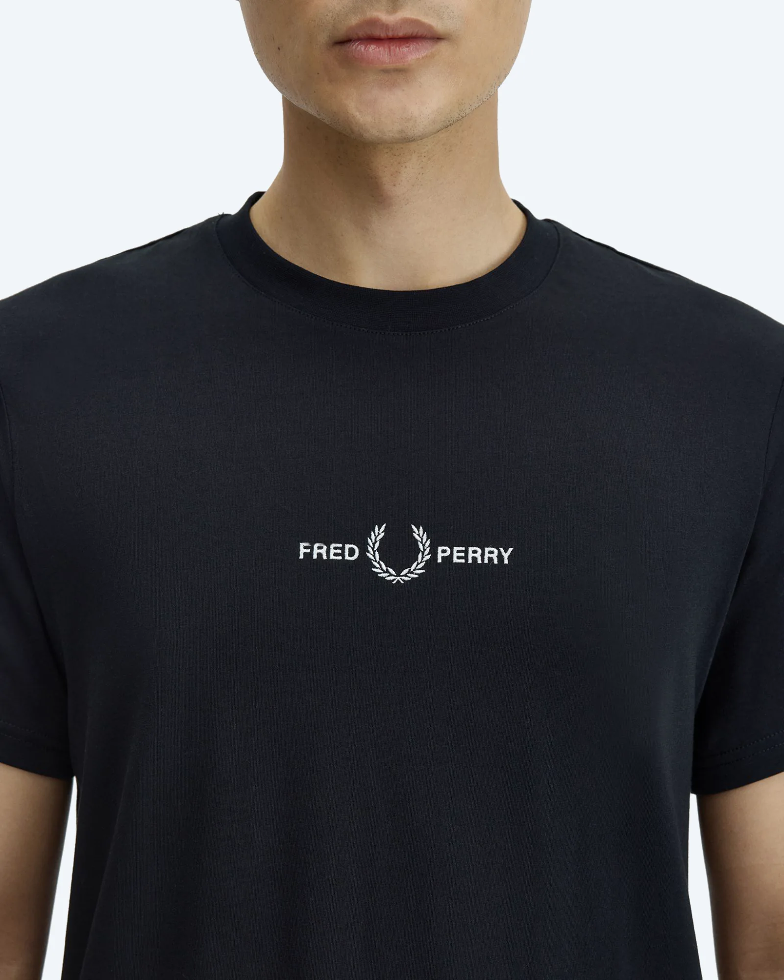 Fred Perry Embroidered T-Shirt Black