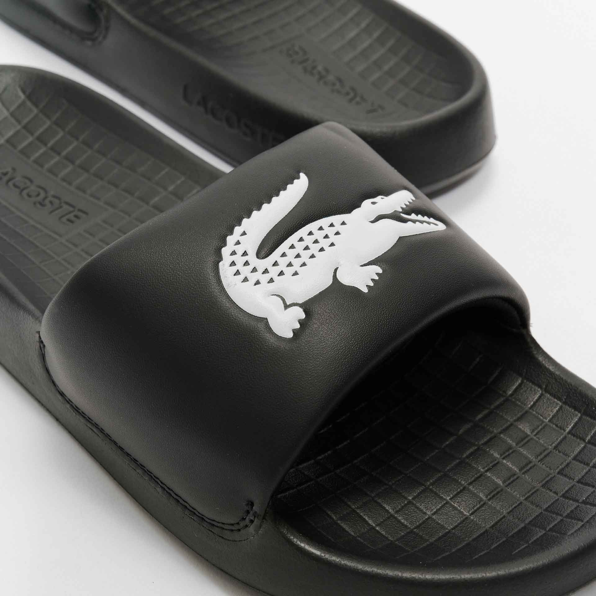 Lacoste Croco 1.0 Slides Black/White