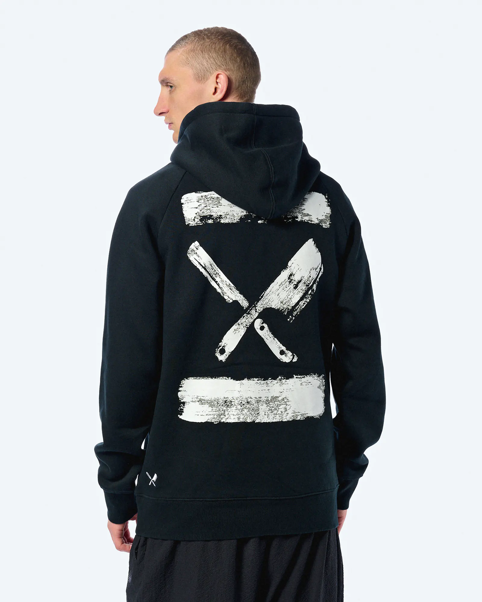 Distorted People Inked Blades Raglan Hoodie Black Distorted People Inked Blades Raglan Hoodie Black