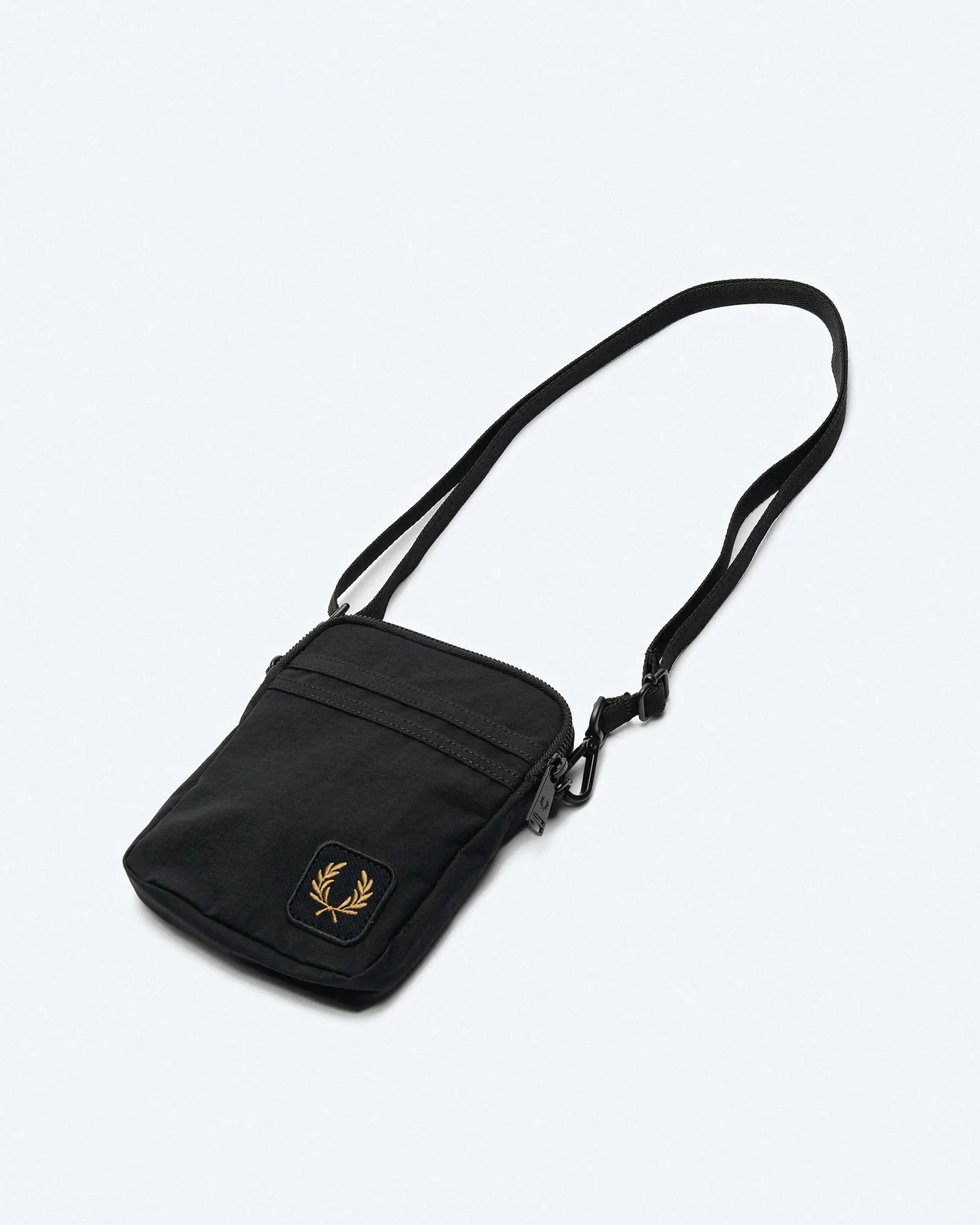 Fred Perry Nylon Badge Small Side Bag Black