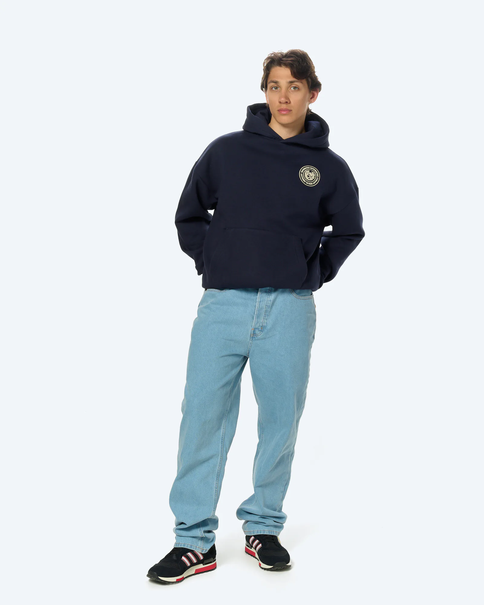 Prohibited Horse Racer Hoodie Deep Blue