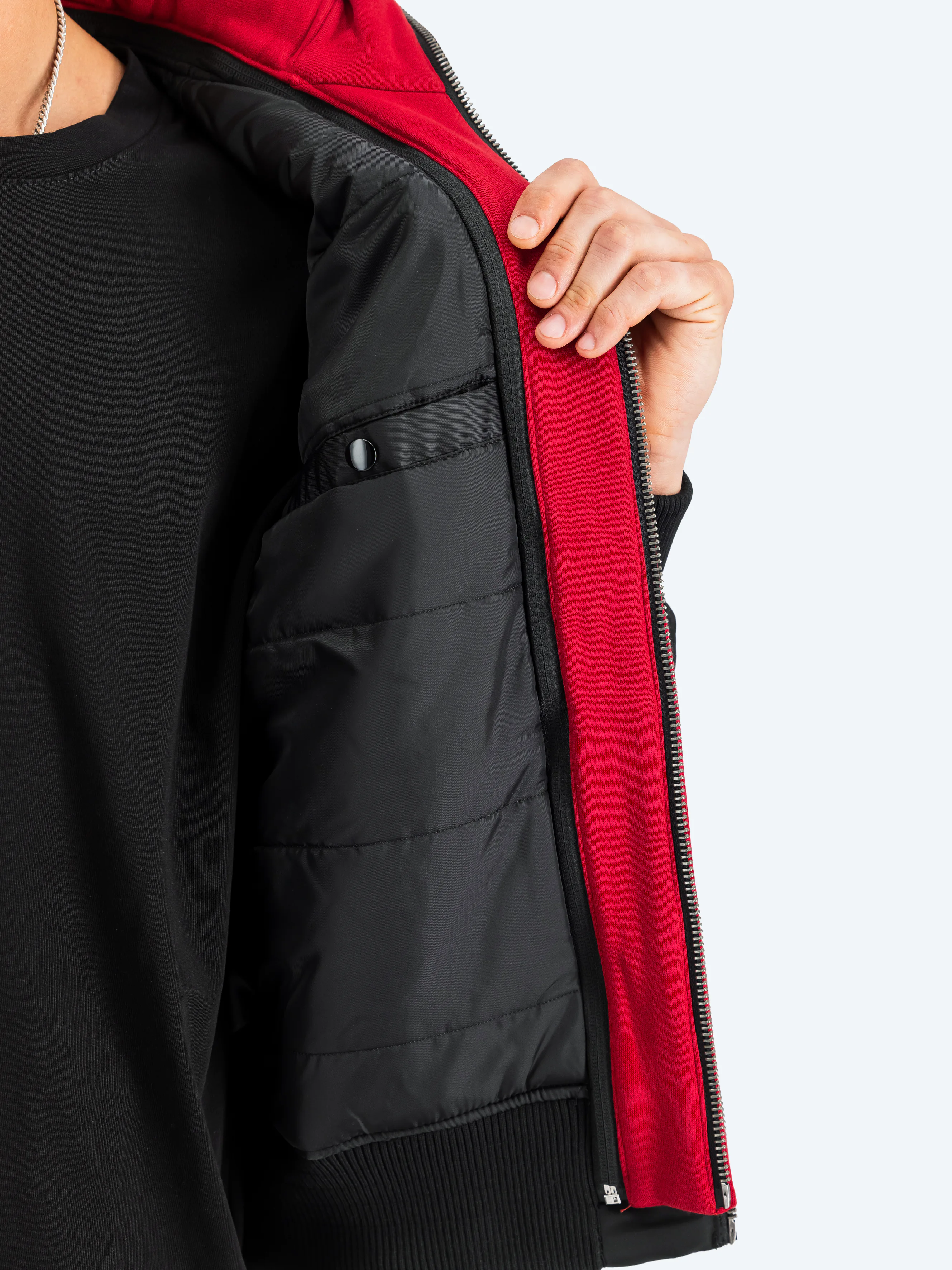 MA-1 D-Tec Sleeve Embroidery Jacket Black/Red