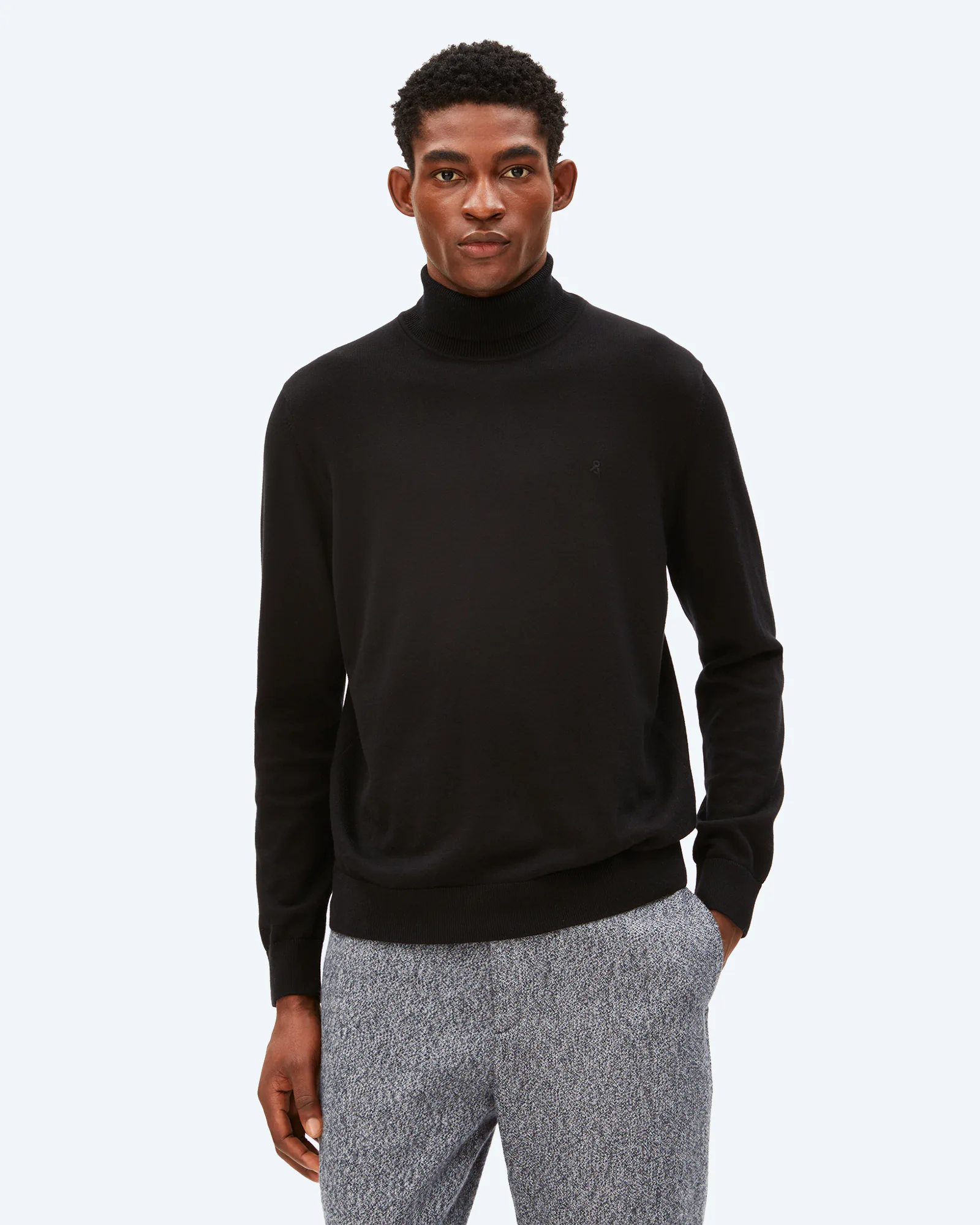 Gaardo Knit Turtleneck Pullover Black