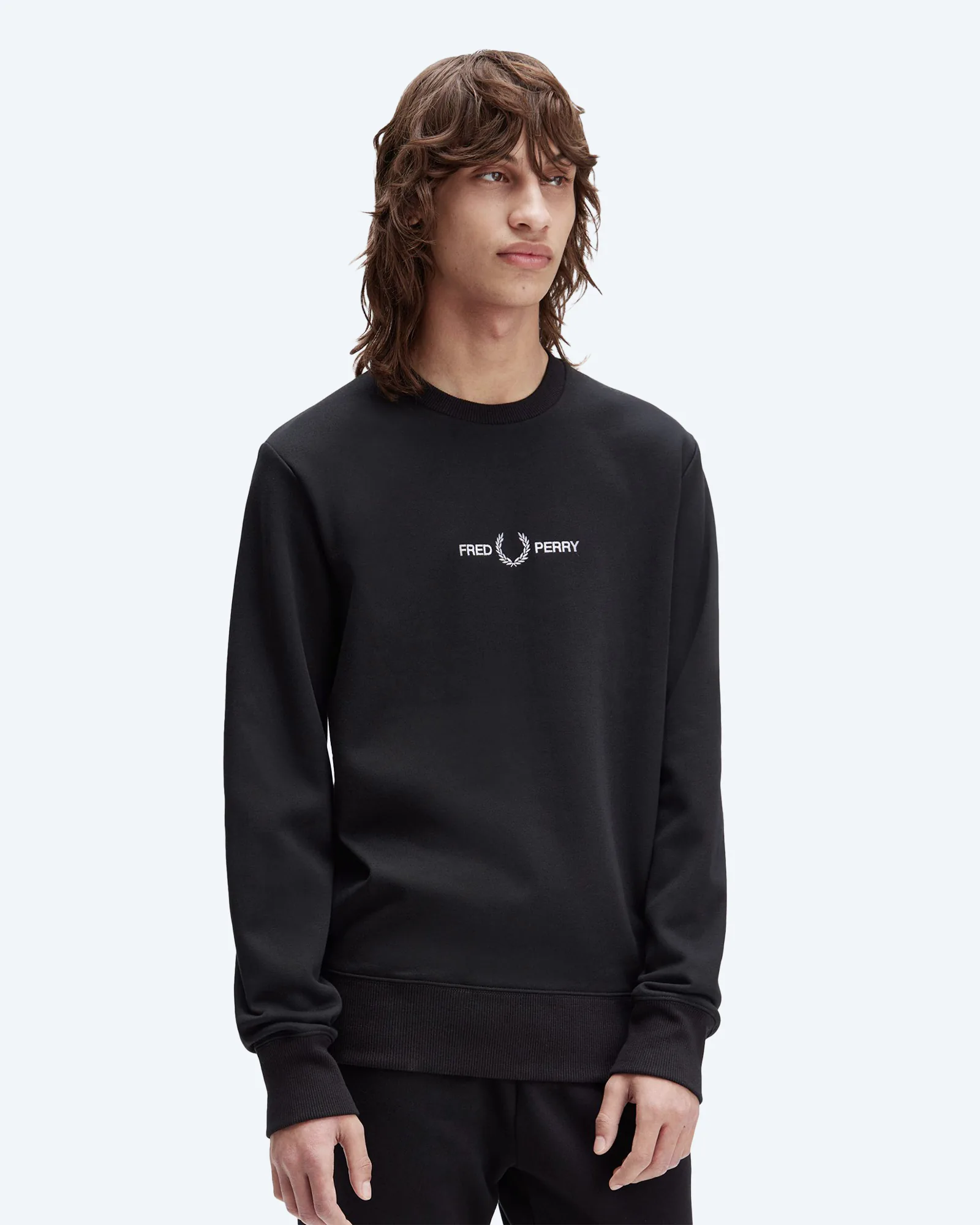 Fred Perry Embroidered Sweatshirt Black