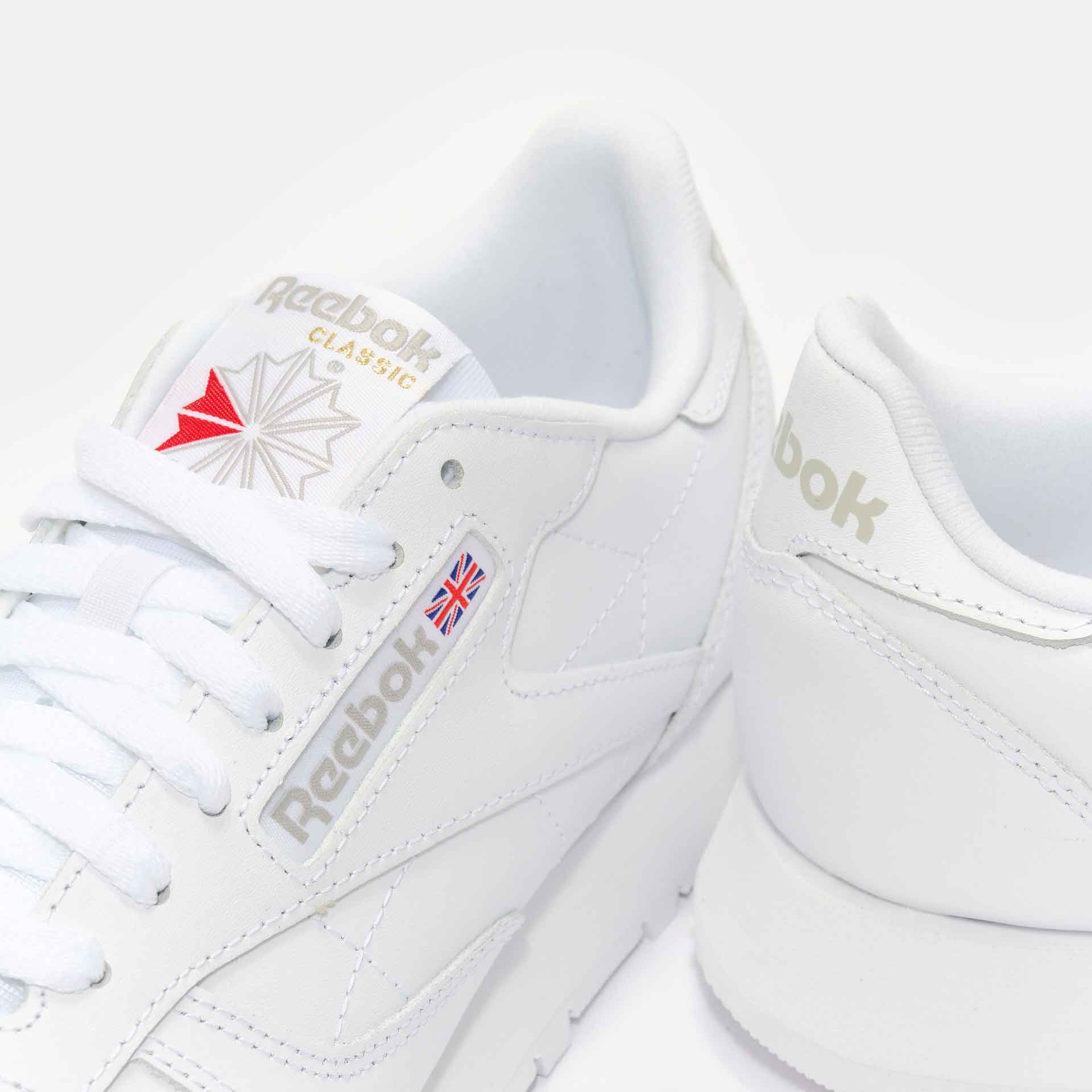 Reebok Classics Leather Sneaker Footwear White/Footwear White/Pure Grey 3