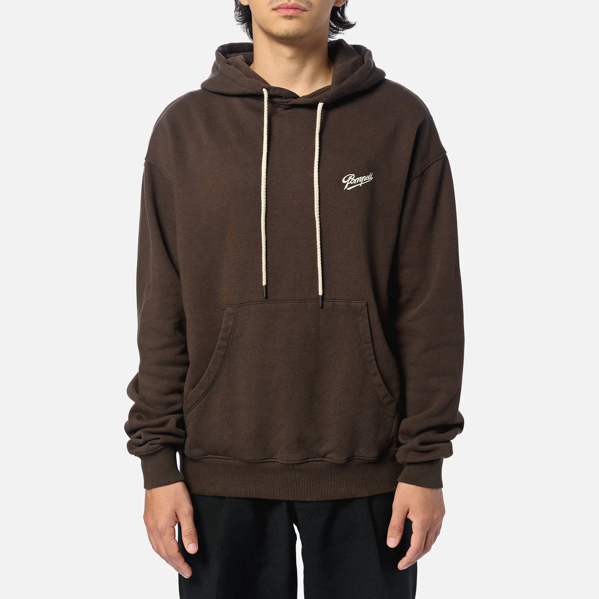 POMPEII Sabons De Pompeii Regular Fit Hoodie Dark Chocolate