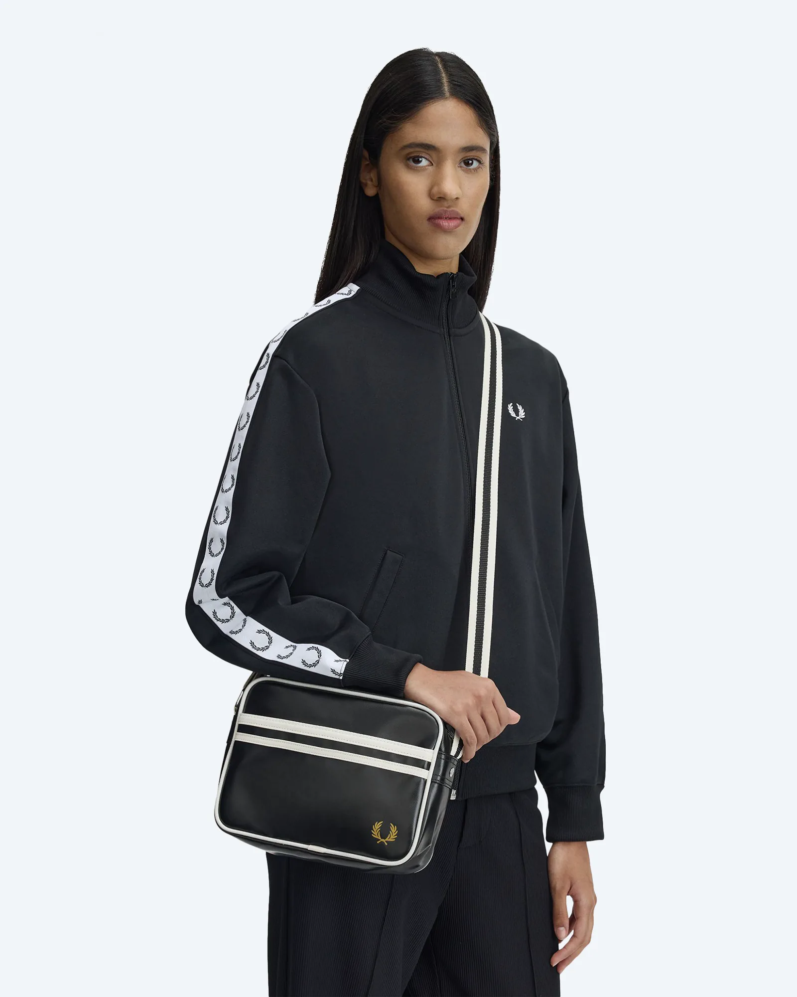 Fred Perry Classic Mini Shoulder Bag Black/Ecru