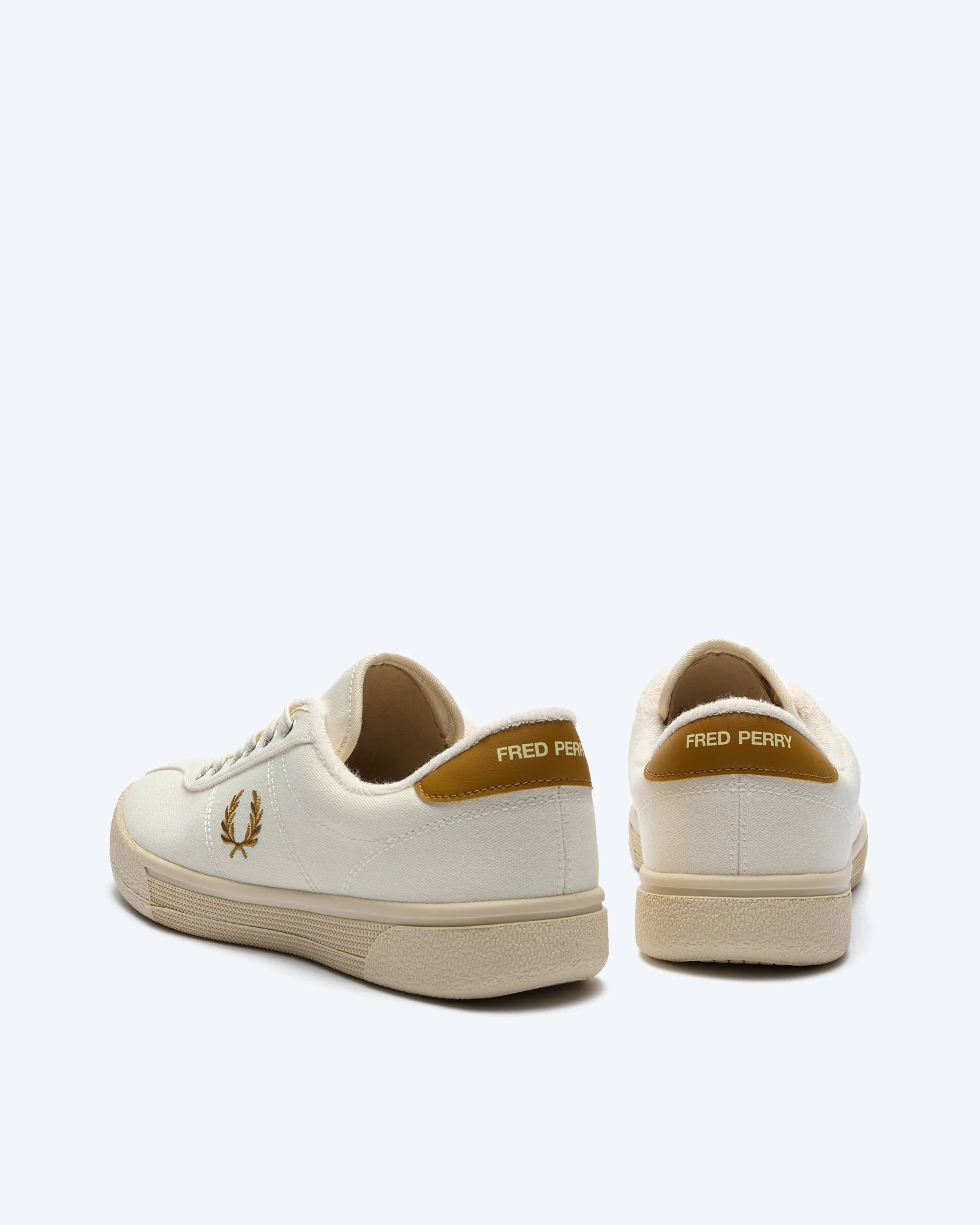 Tennis Shoe Poly Canvas Sneaker Ecru/Dark Caramel