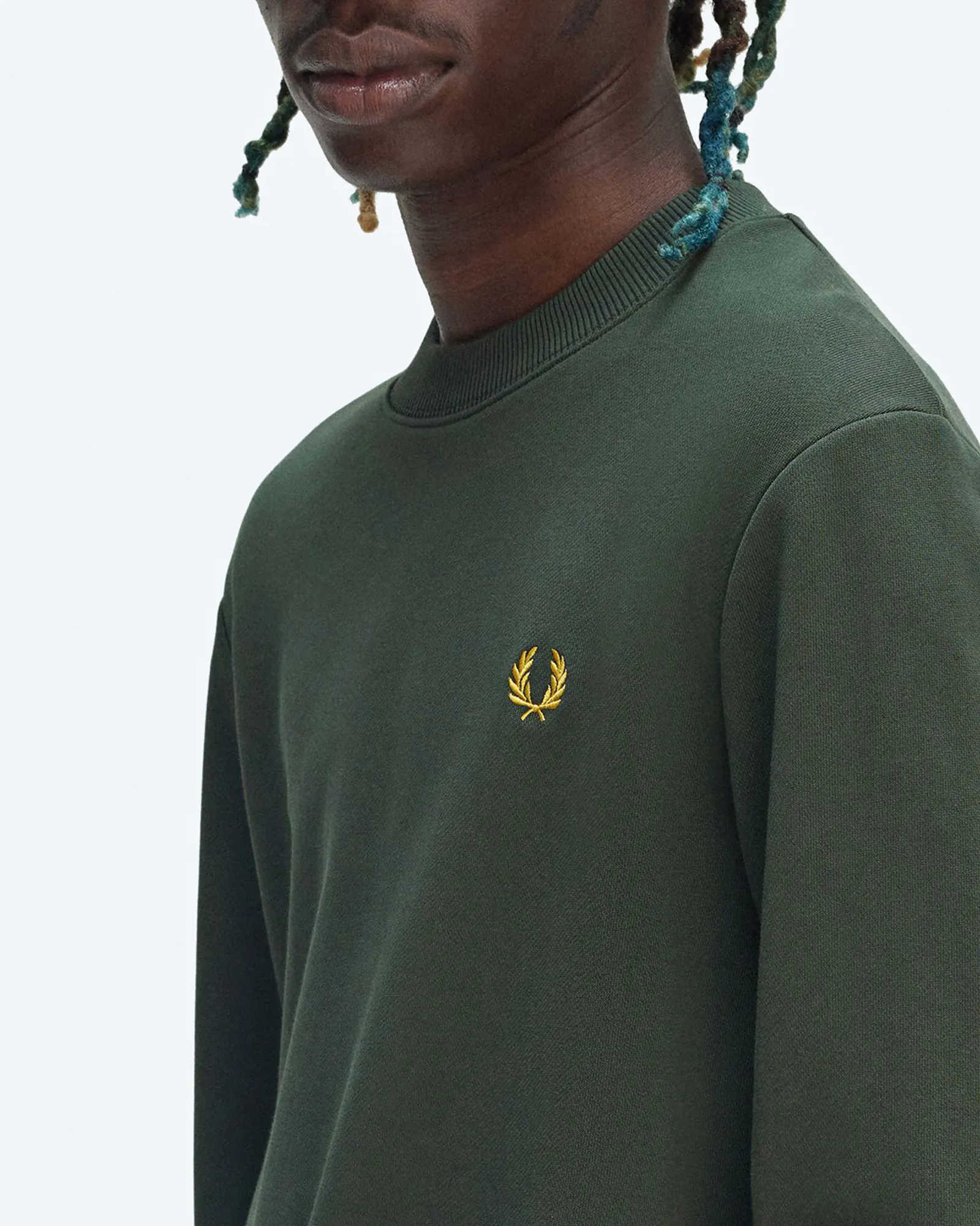 Fred Perry Crew Neck Sweatshirt Court Green