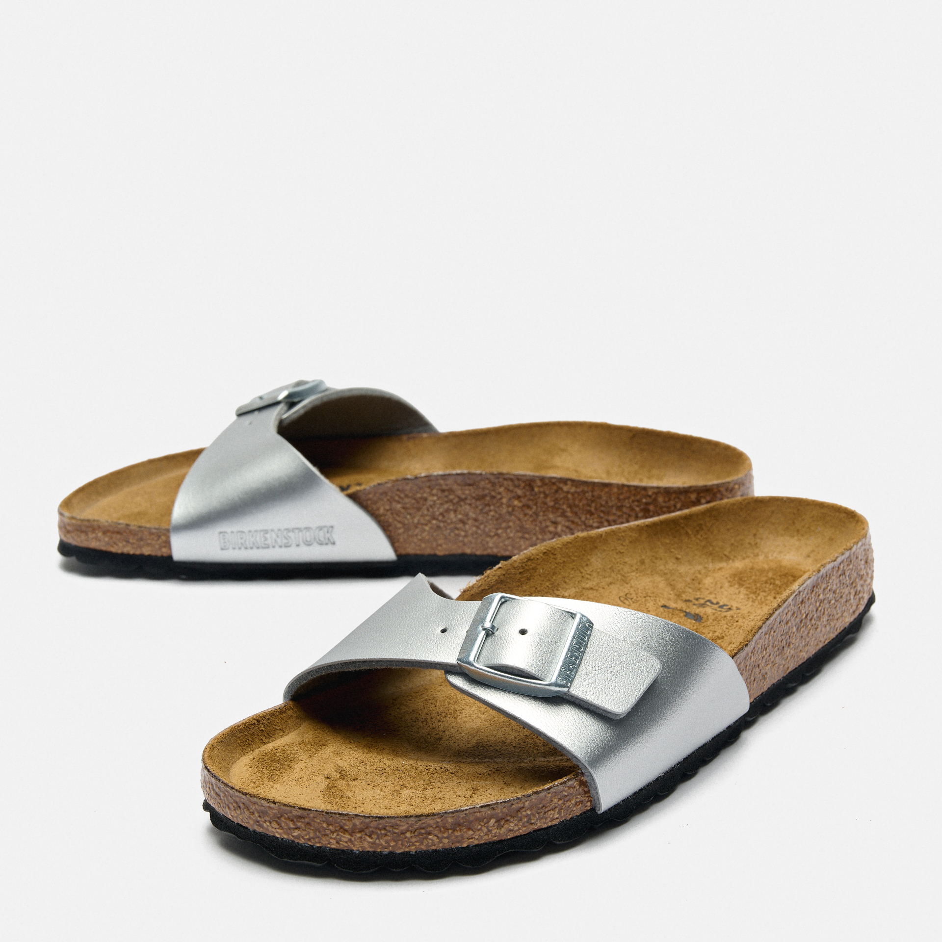 Birkenstock Madrid Birko-Flor Sandals Silver