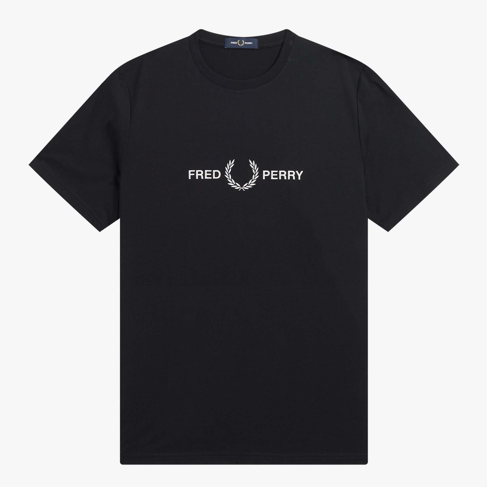 Fred Perry Embroidered T-Shirt Black Fred Perry Embroidered T-Shirt Black