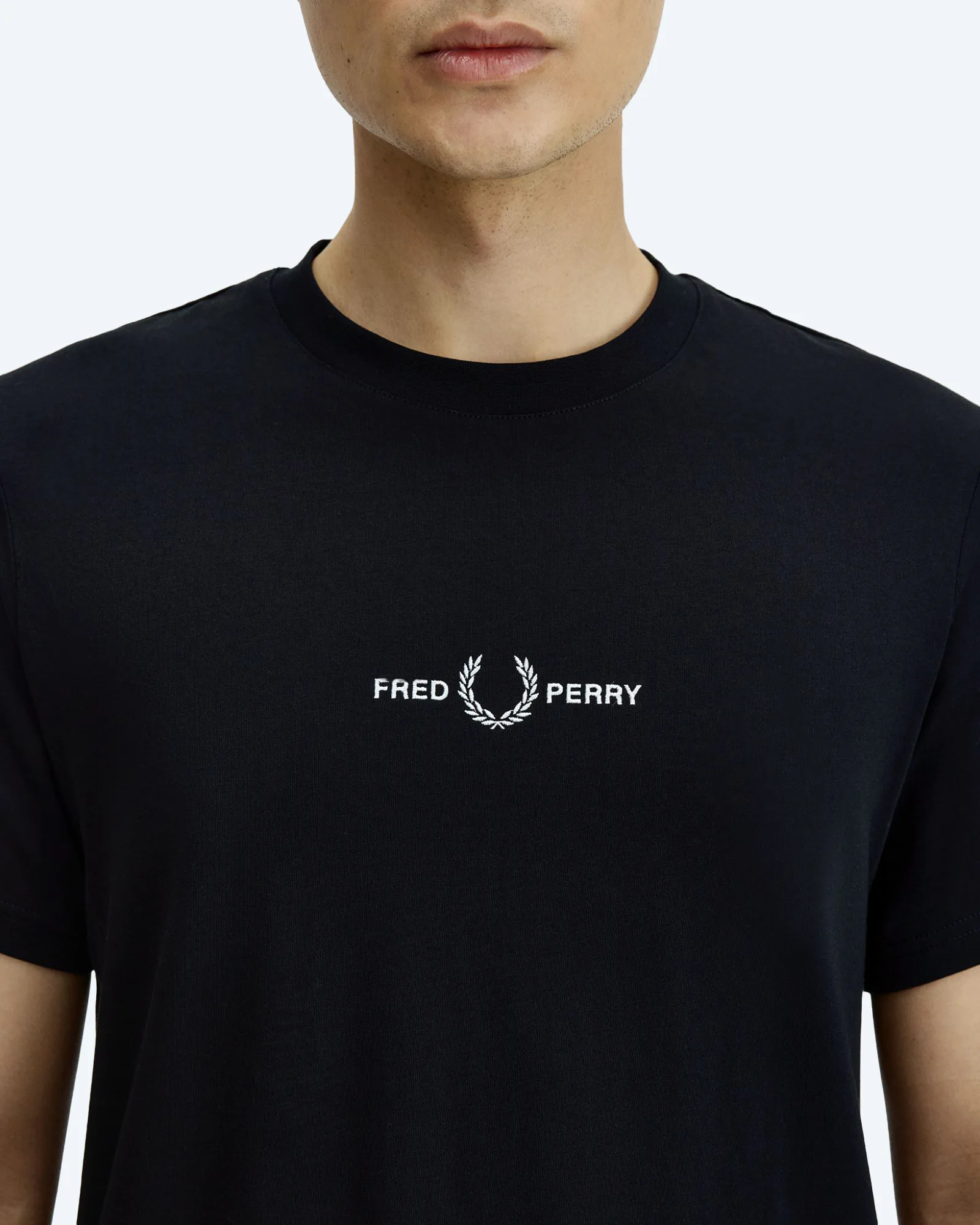 Fred Perry Embroidered T-Shirt Black