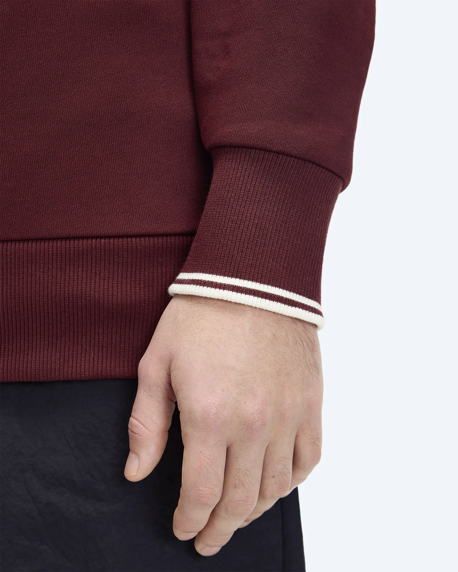 Half Zip Sweatshirt Oxblood/Ecru