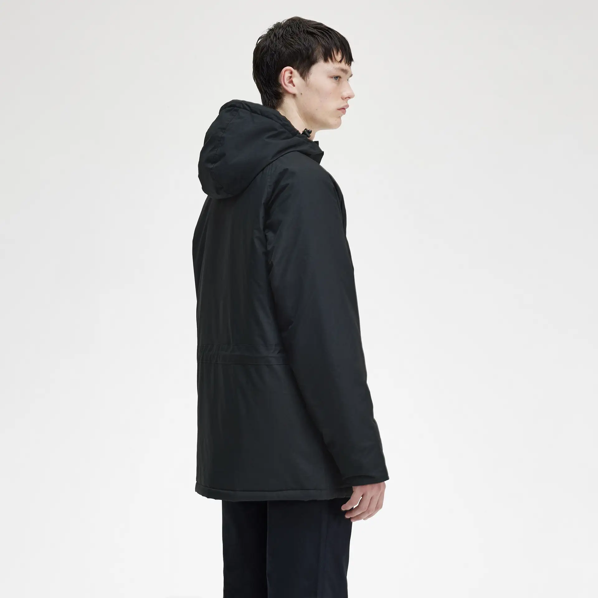 Fred Perry Padded Zip Through Jacket Black