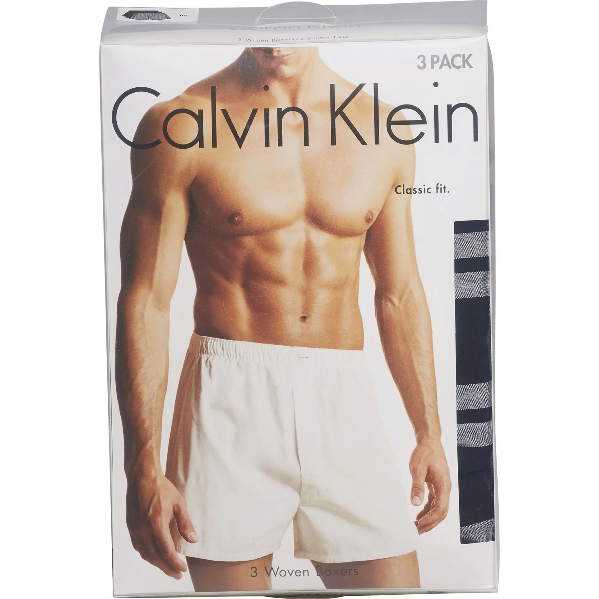Calvin Klein 3Pack Boxer Woven Black/Morgan Plaid/Montague Stripe