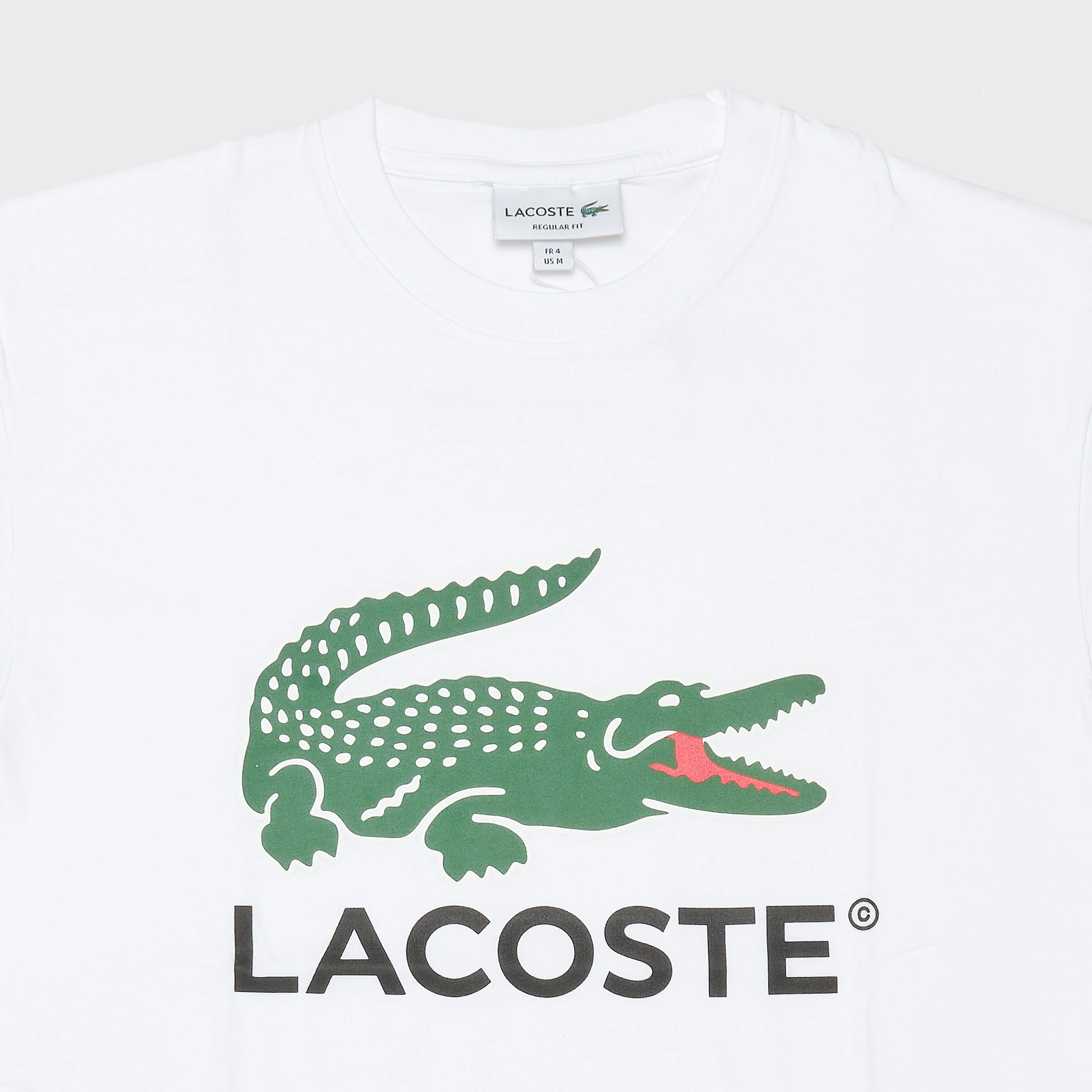 Lacoste Graphic Print Jersey T-Shirt White
