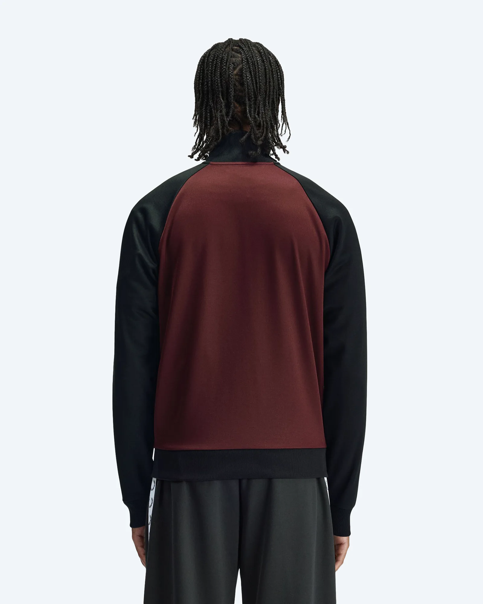 Fred Perry Contrast Sleeve Track Jacket Oxblood