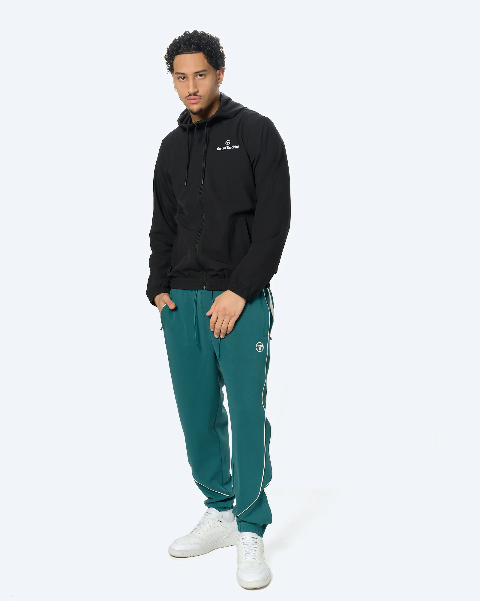 Sergio Tacchini Carson Ripstop Stretch Hoodie Tracktop Black