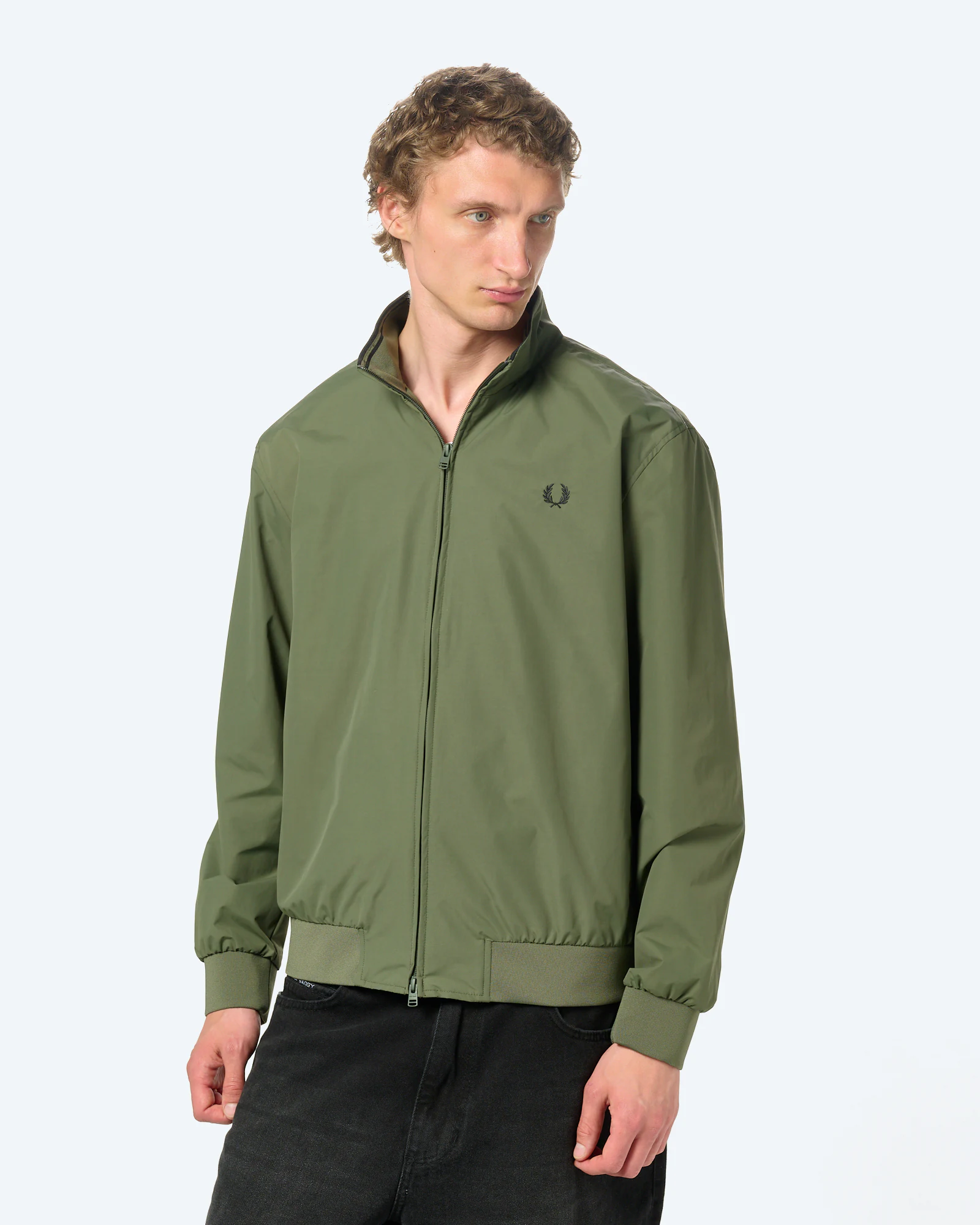 Fred Perry Brentham Jacket Laurel Wreath Green