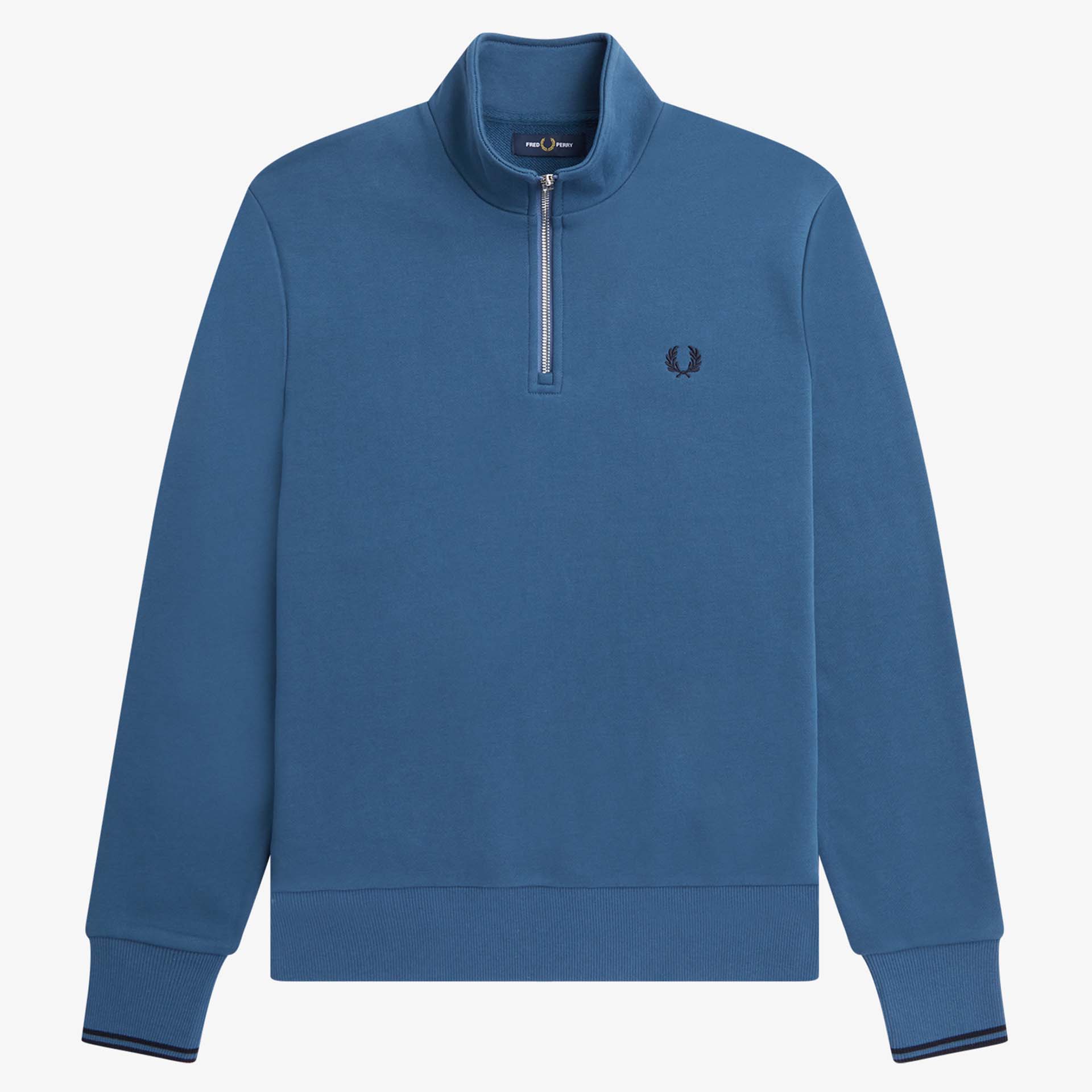 Fred Perry Half Zip Sweatshirt Midnight Blue