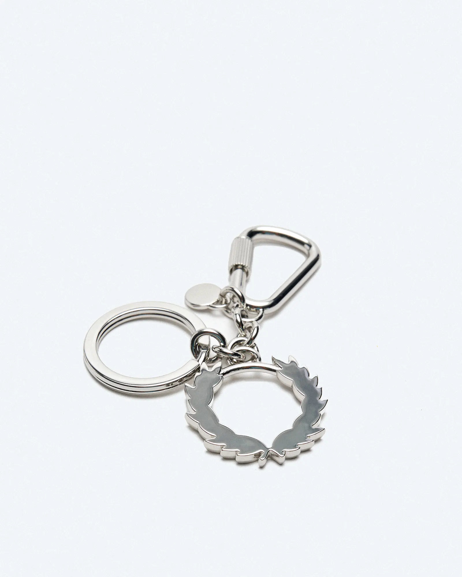 Fred Perry Laurel Wreath Keyring Shiny Silver