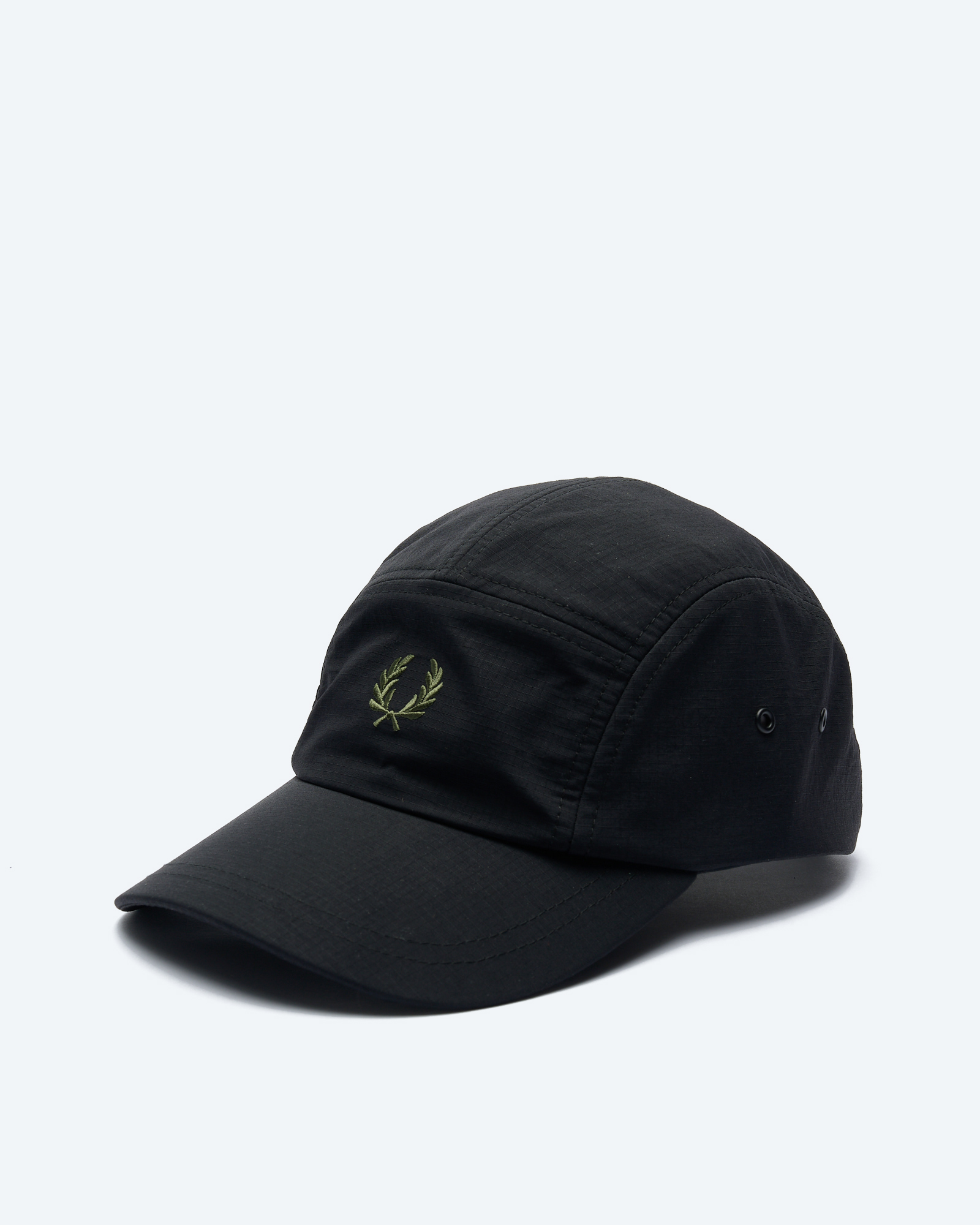 Fred Perry 5 Panel Ripstop Cap Black