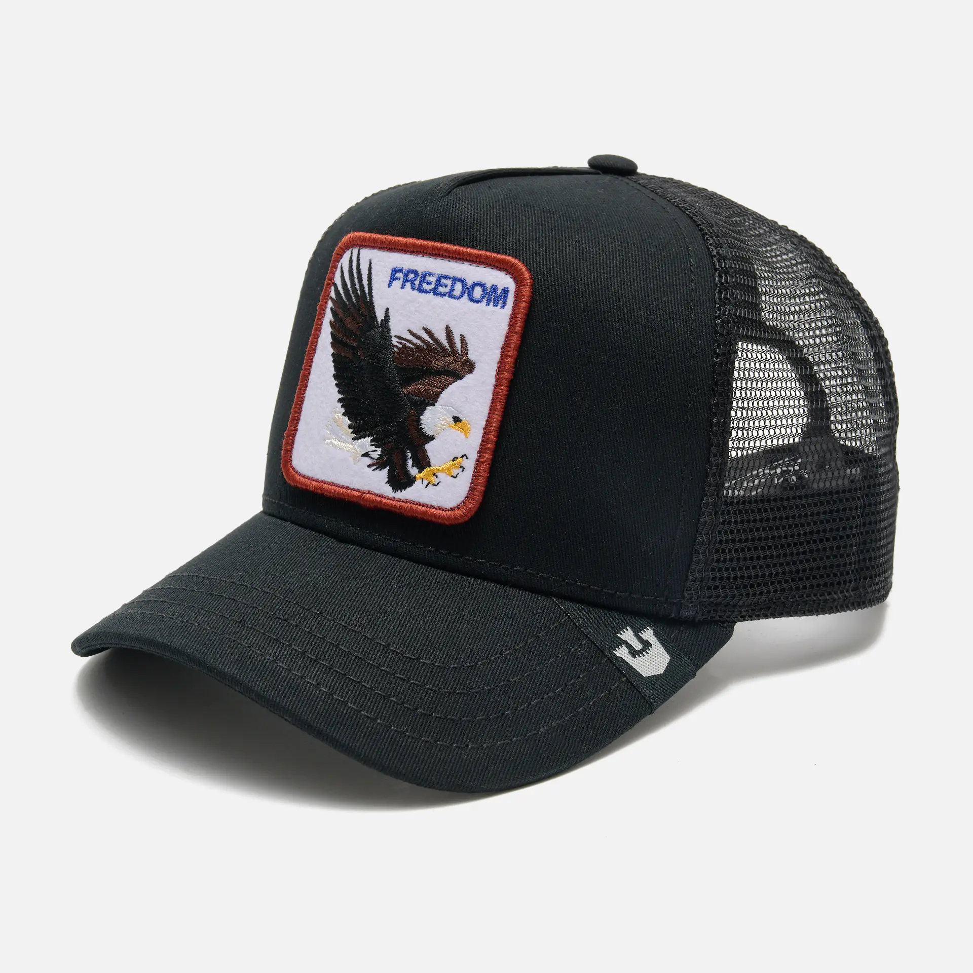 Goorin Bros The Freedom Eagle Baseball Trucker Cap Black