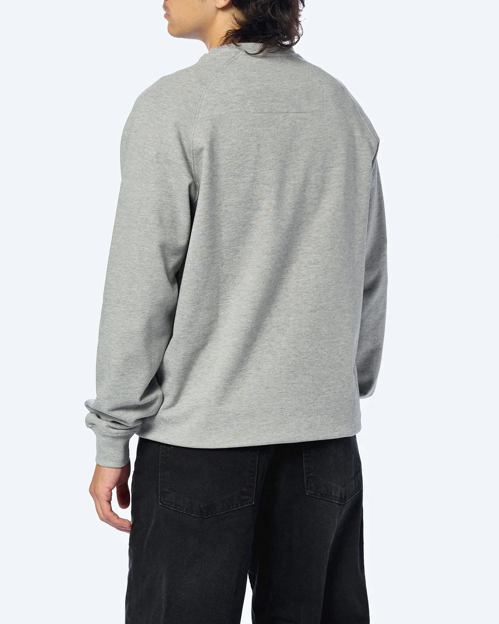 Weekend Offender Penitentiary Classic Sweatshirt Grey Marl Weekend Offender Penitentiary Classic Sweatshirt Grey Marl